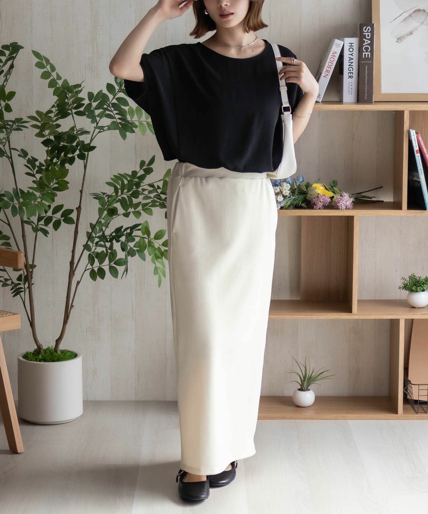 nAvy SARARI ウェーブサテンドルマンプルオーバー レディース ネコポス 対応商品