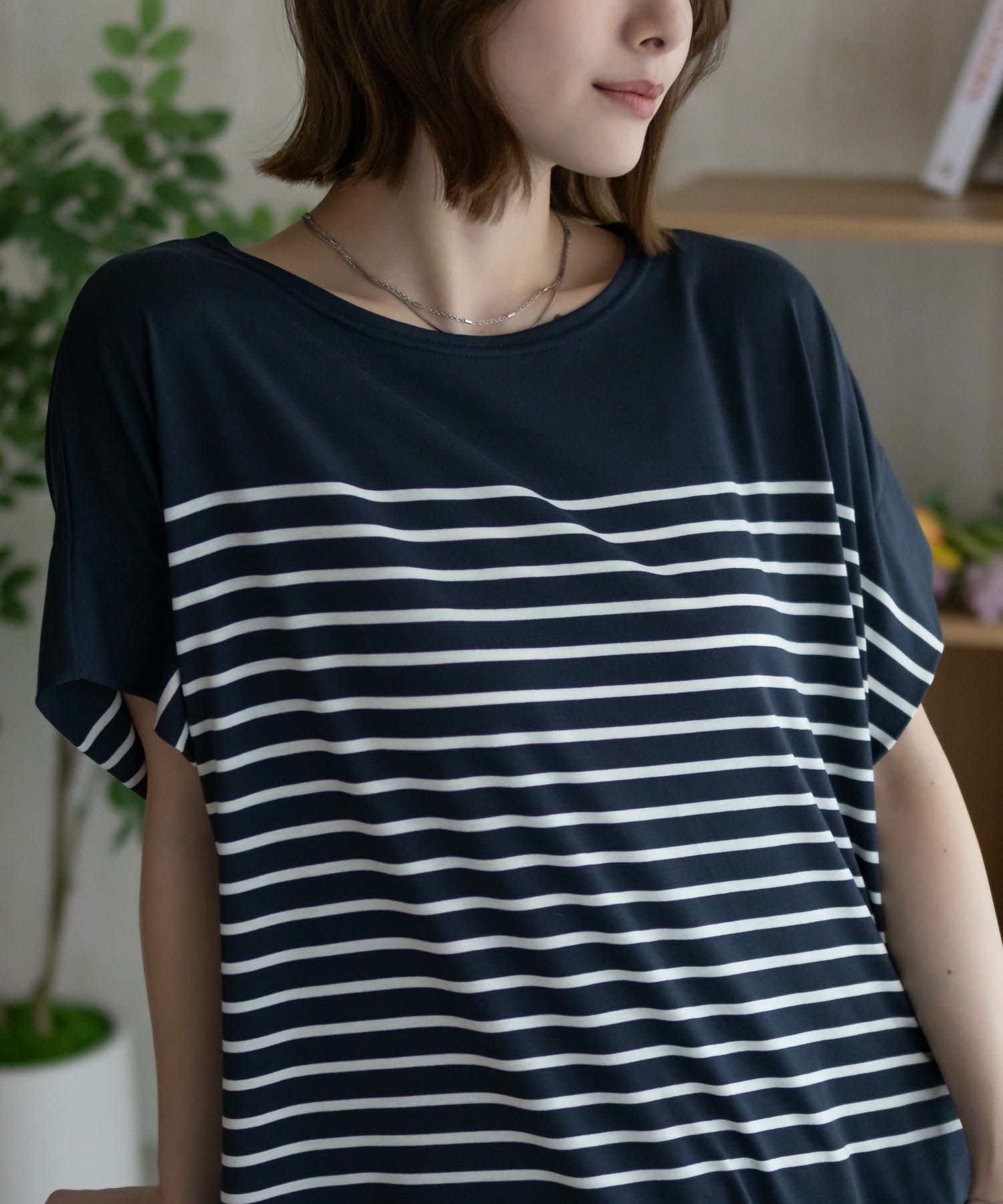 Howdy Marie  ボーダーフレンチTシャツ レディース メール便 対応商品商品画像-3