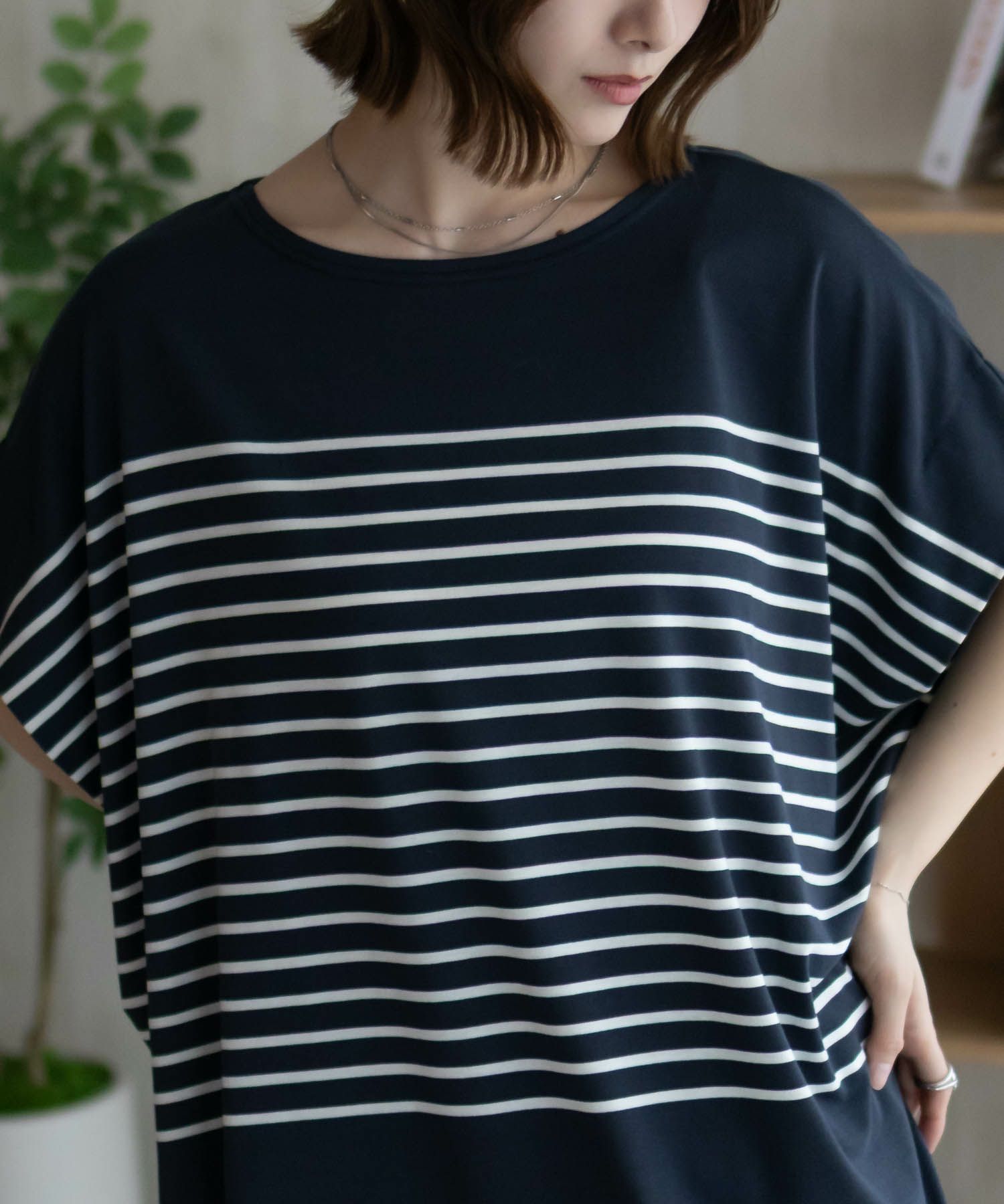 Howdy Marie ボーダーフレンチTシャツ レディース ネコポス 対応商品