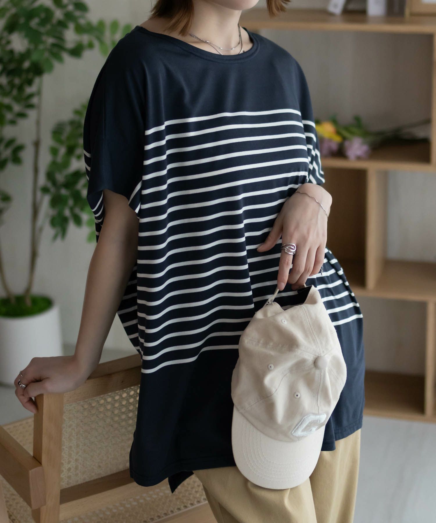 Howdy Marie  ボーダーフレンチTシャツ レディース メール便 対応商品商品サムネイル-7