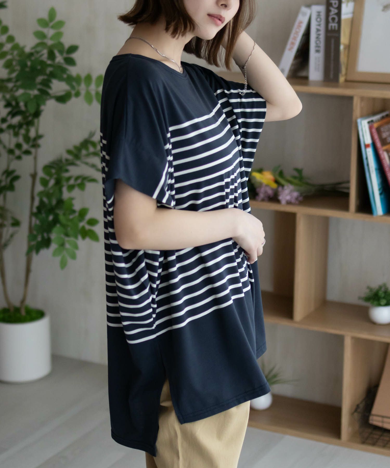 Howdy Marie  ボーダーフレンチTシャツ レディース メール便 対応商品商品画像-8