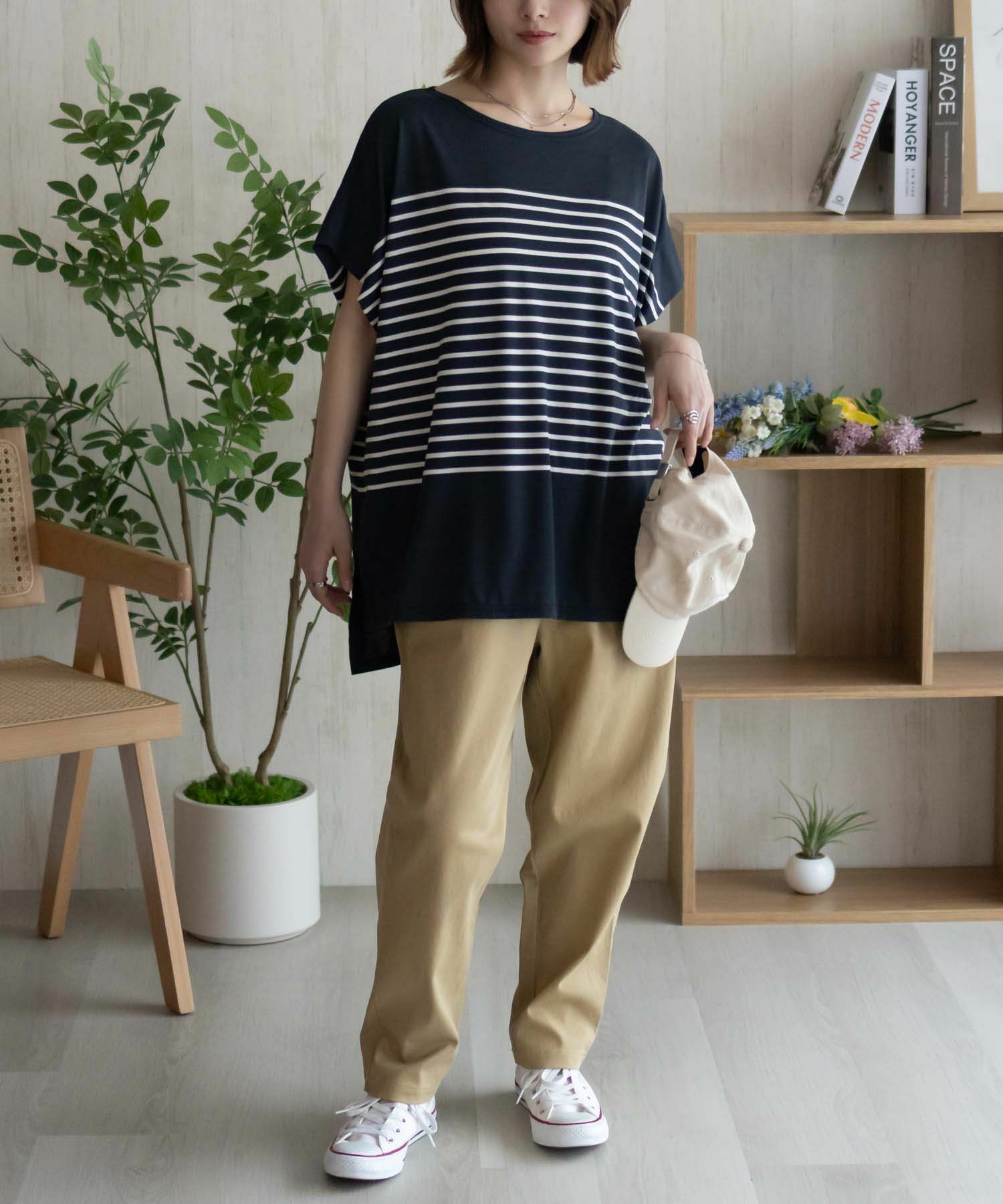 Howdy Marie ボーダーフレンチTシャツ レディース メール便 対応商品商品サムネイル-10