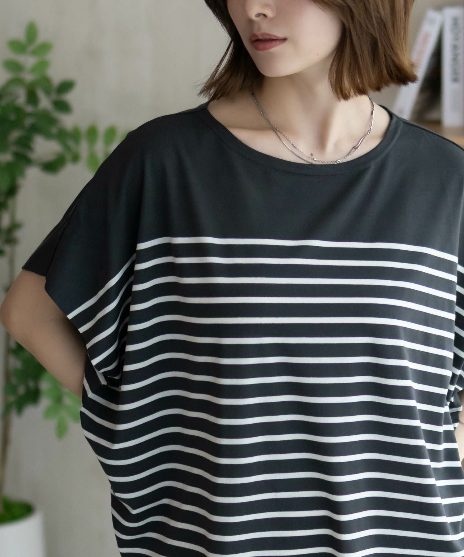 Howdy Marie  ボーダーフレンチTシャツ レディース メール便 対応商品商品サムネイル-11
