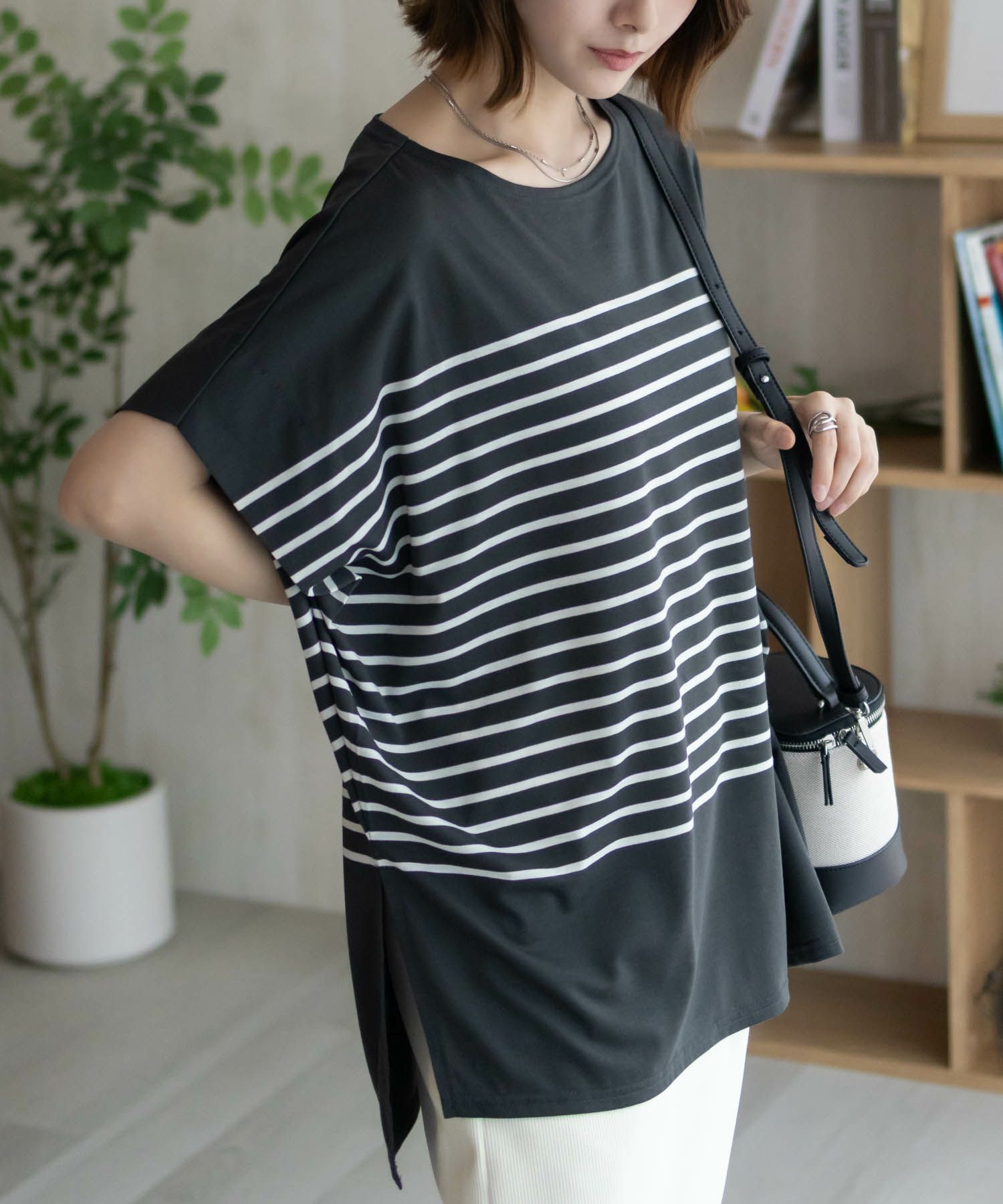Howdy Marie ボーダーフレンチTシャツ レディース ネコポス 対応商品