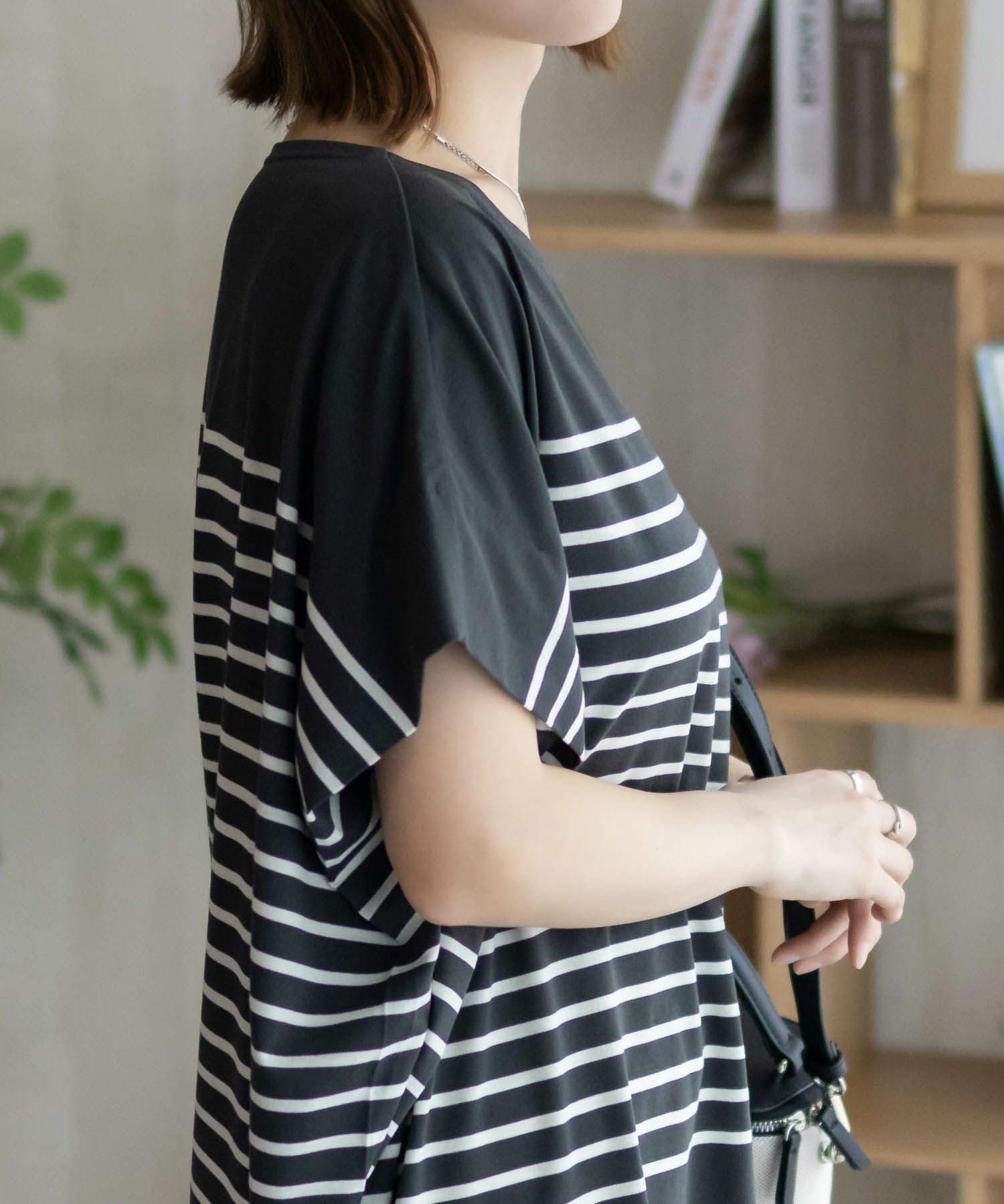 Howdy Marie ボーダーフレンチTシャツ レディース メール便 対応商品商品画像-13