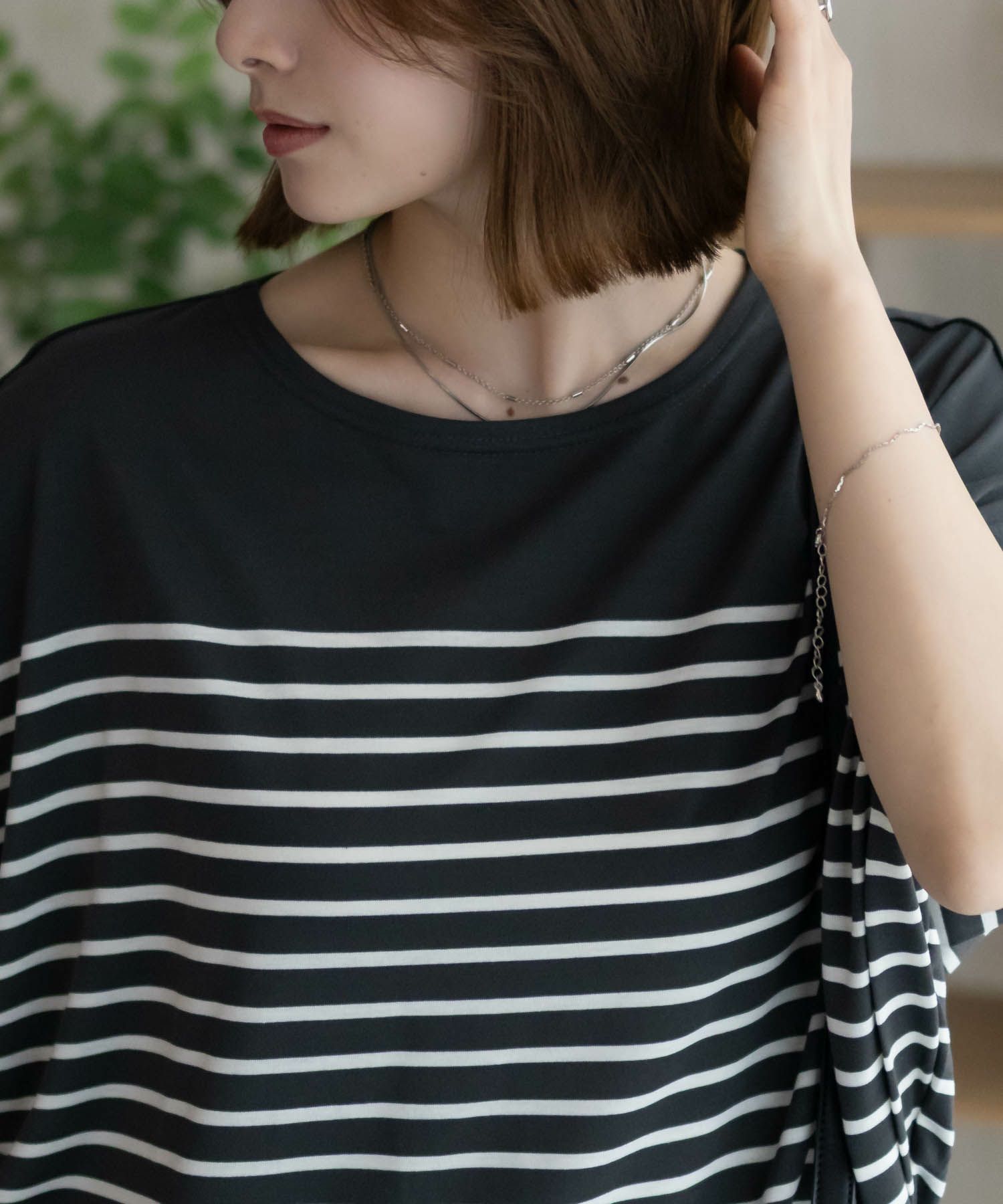Howdy Marie  ボーダーフレンチTシャツ レディース メール便 対応商品商品サムネイル-14