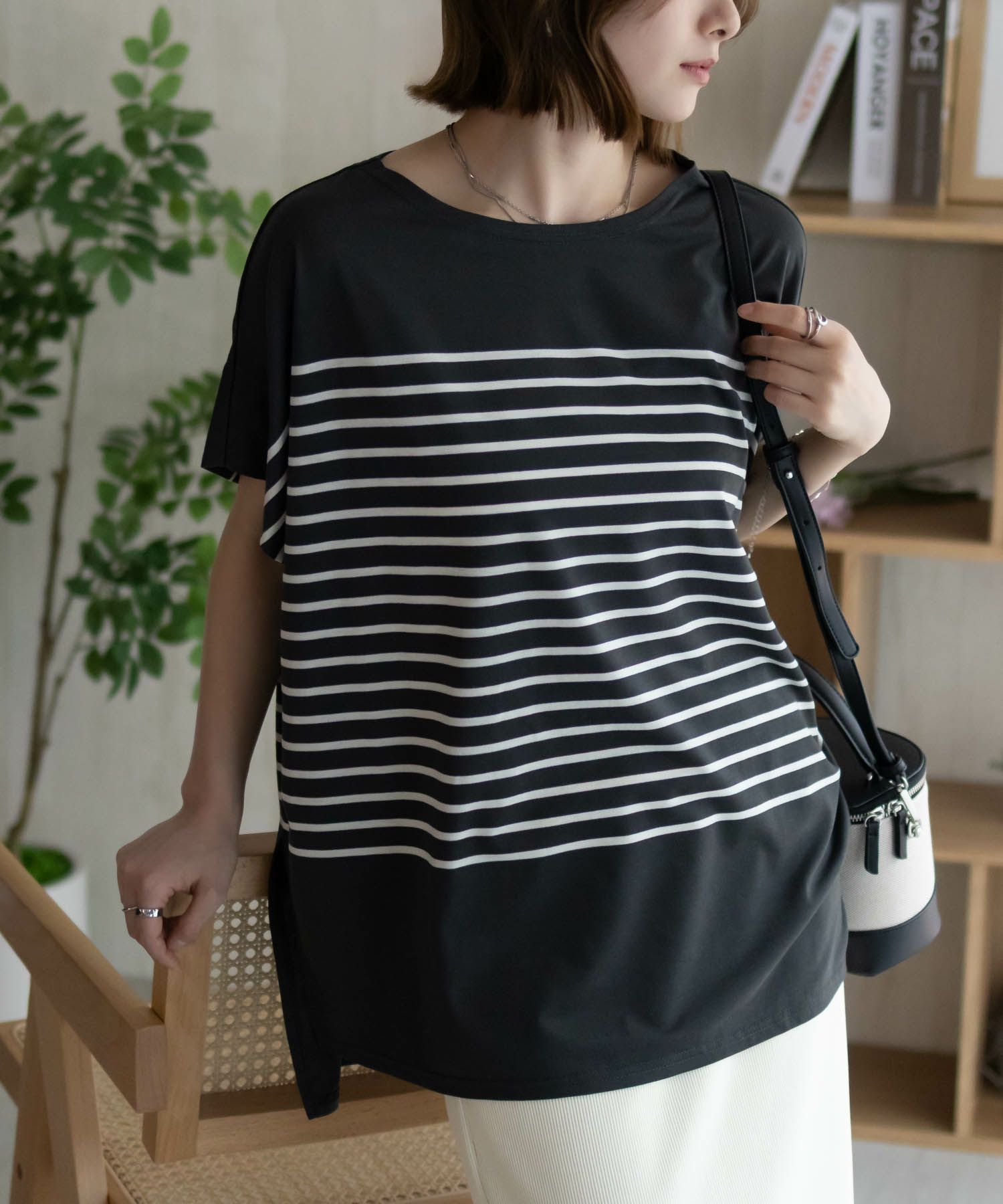 Howdy Marie  ボーダーフレンチTシャツ レディース メール便 対応商品商品サムネイル-15
