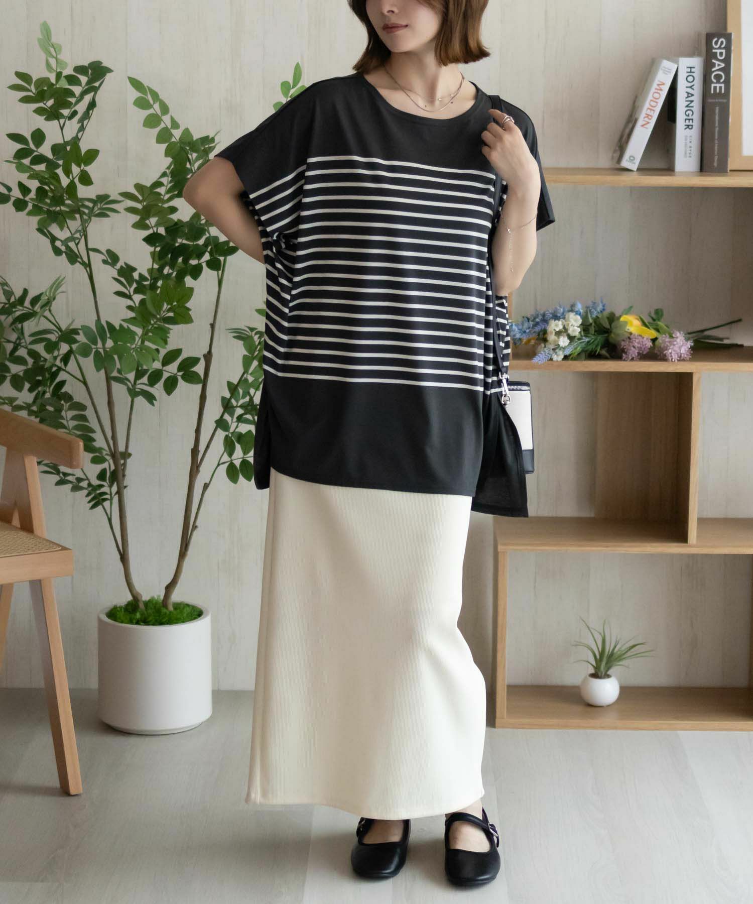 Howdy Marie ボーダーフレンチTシャツ レディース ネコポス 対応商品
