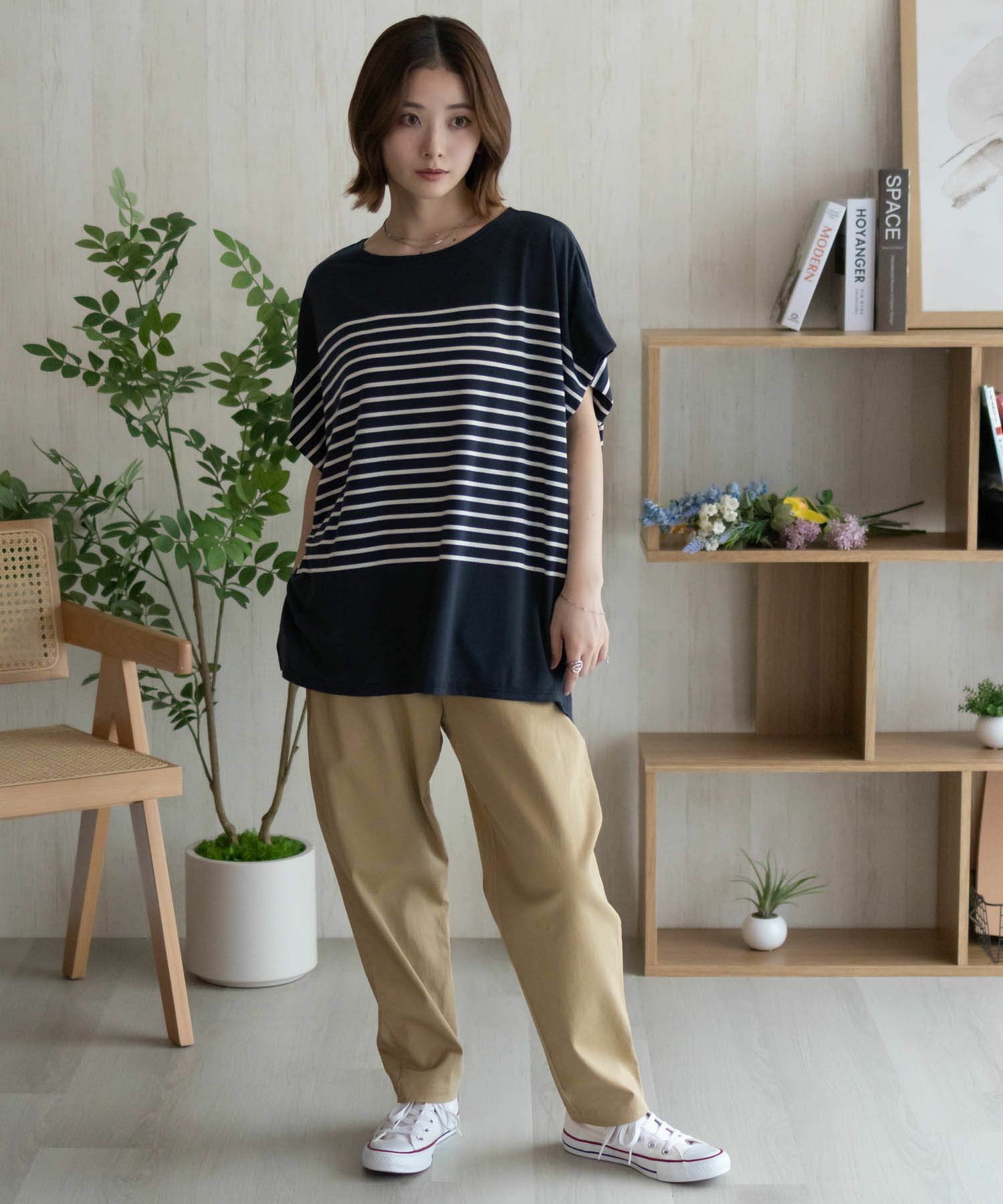 Howdy Marie ボーダーフレンチTシャツ レディース ネコポス 対応商品