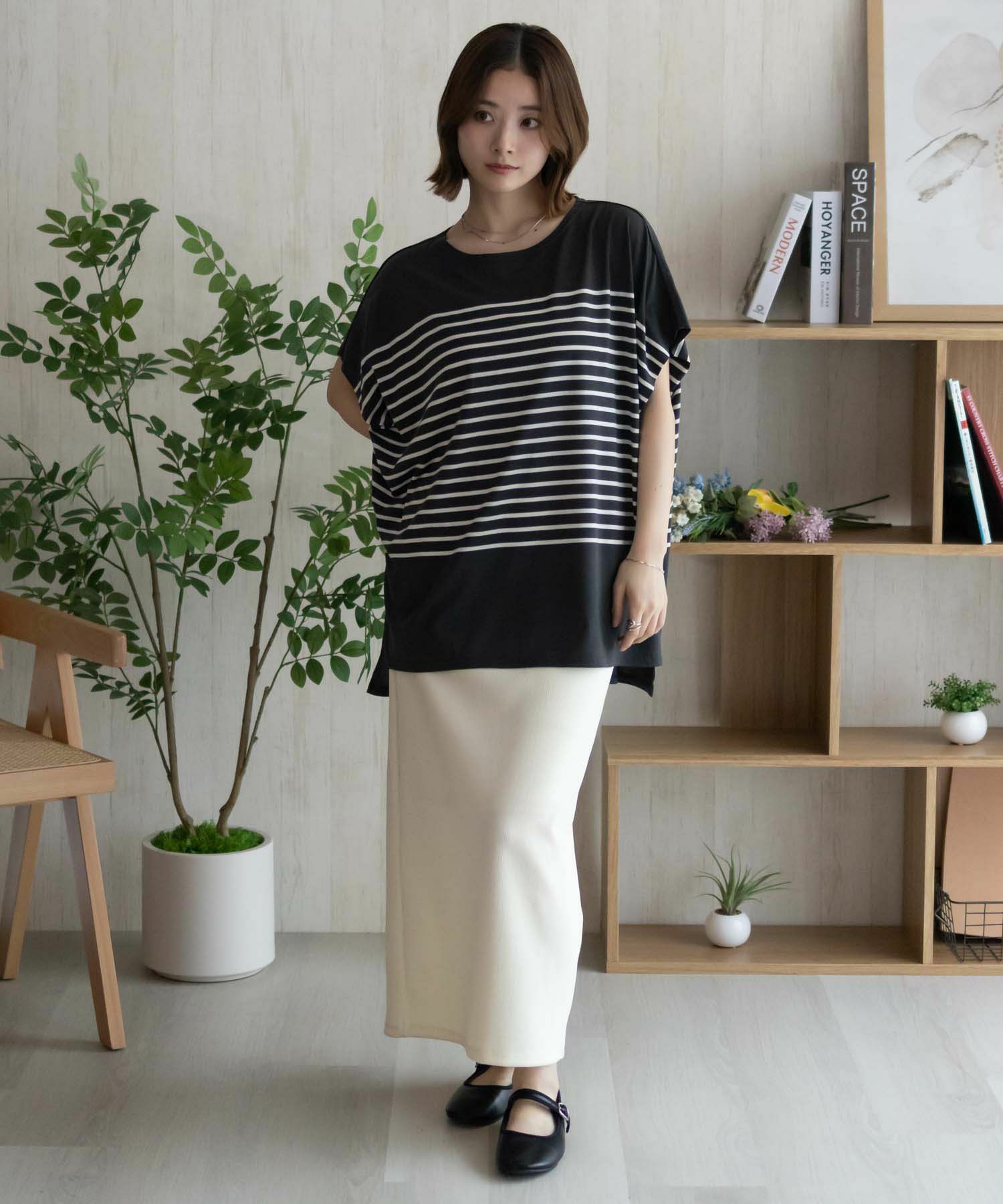 Howdy Marie  ボーダーフレンチTシャツ レディース メール便 対応商品商品サムネイル-24