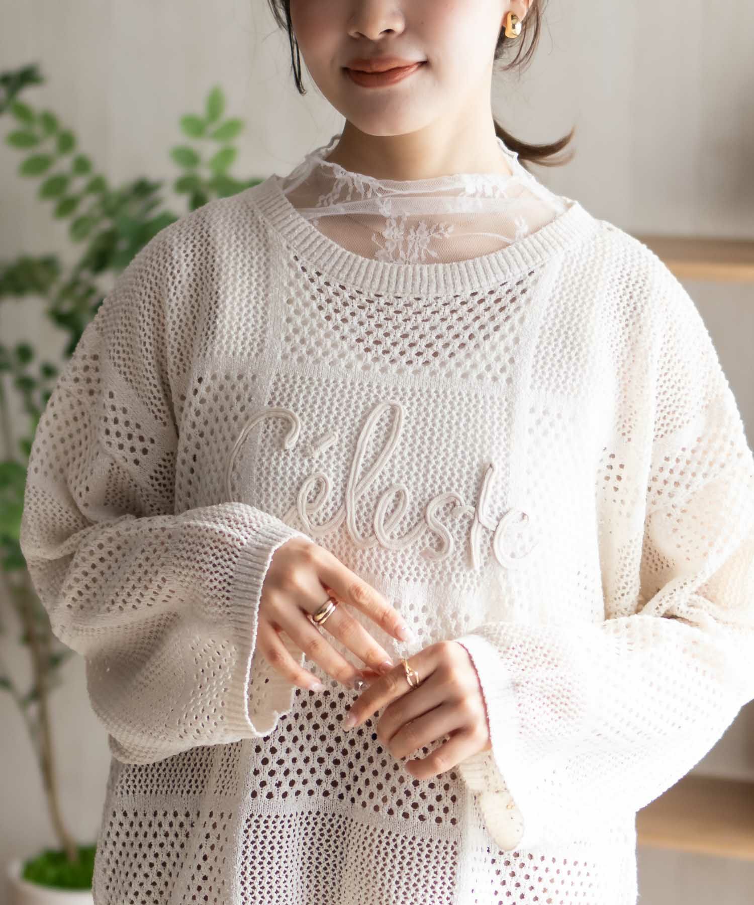 Howdy Marie ロープメッシュニット レディース商品サムネイル-11
