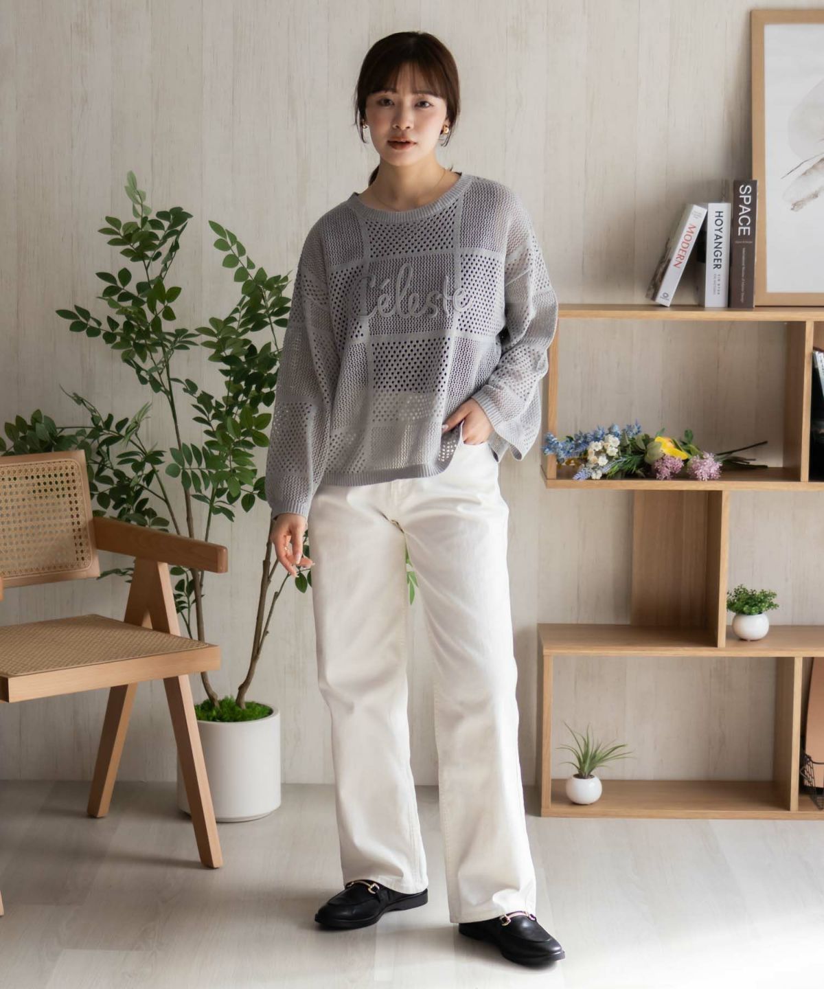 Howdy Marie ロープメッシュニット レディース