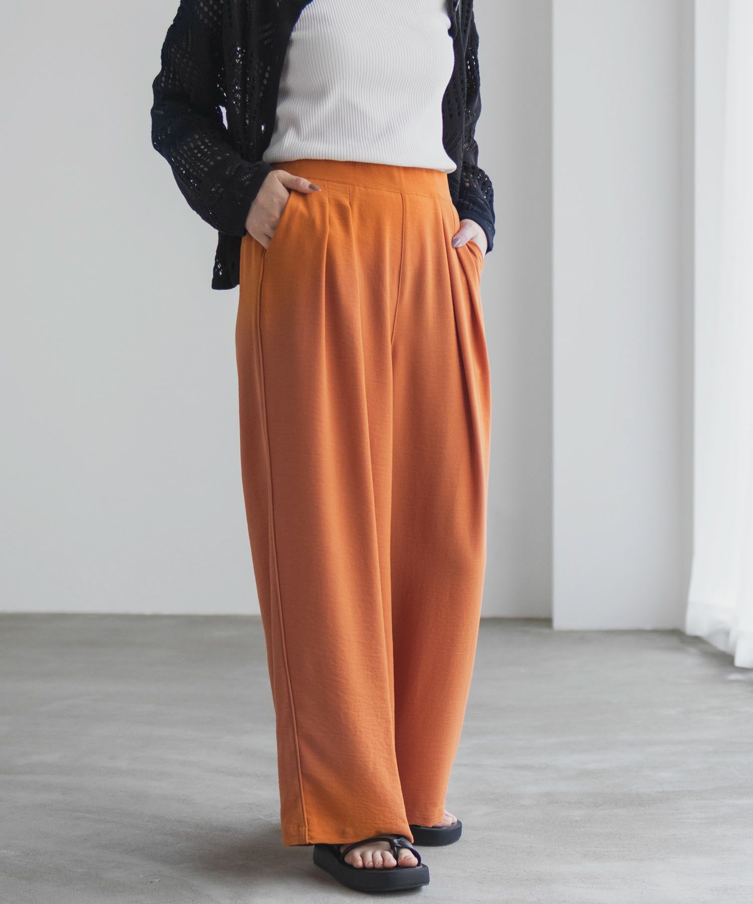 nAvy SARARI  ウェーブワイドパンツ レディース商品画像-4