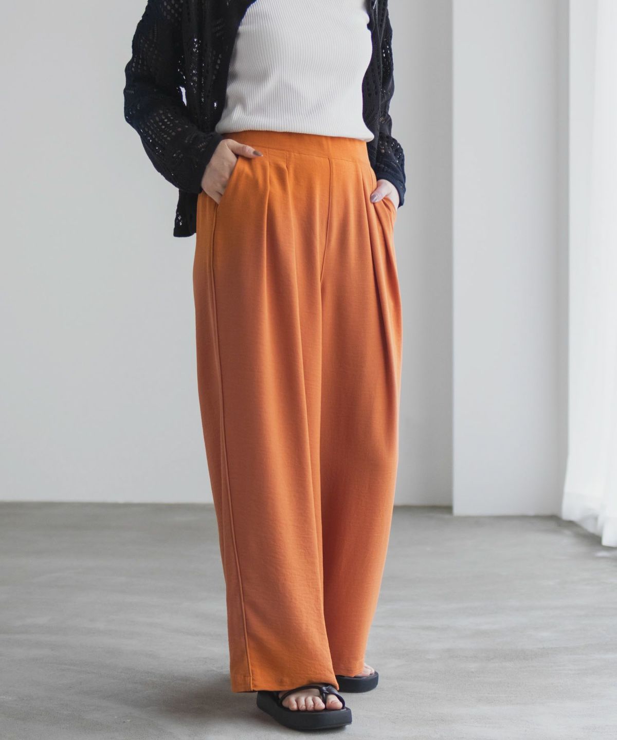 nAvy SARARI ウェーブワイドパンツ レディース