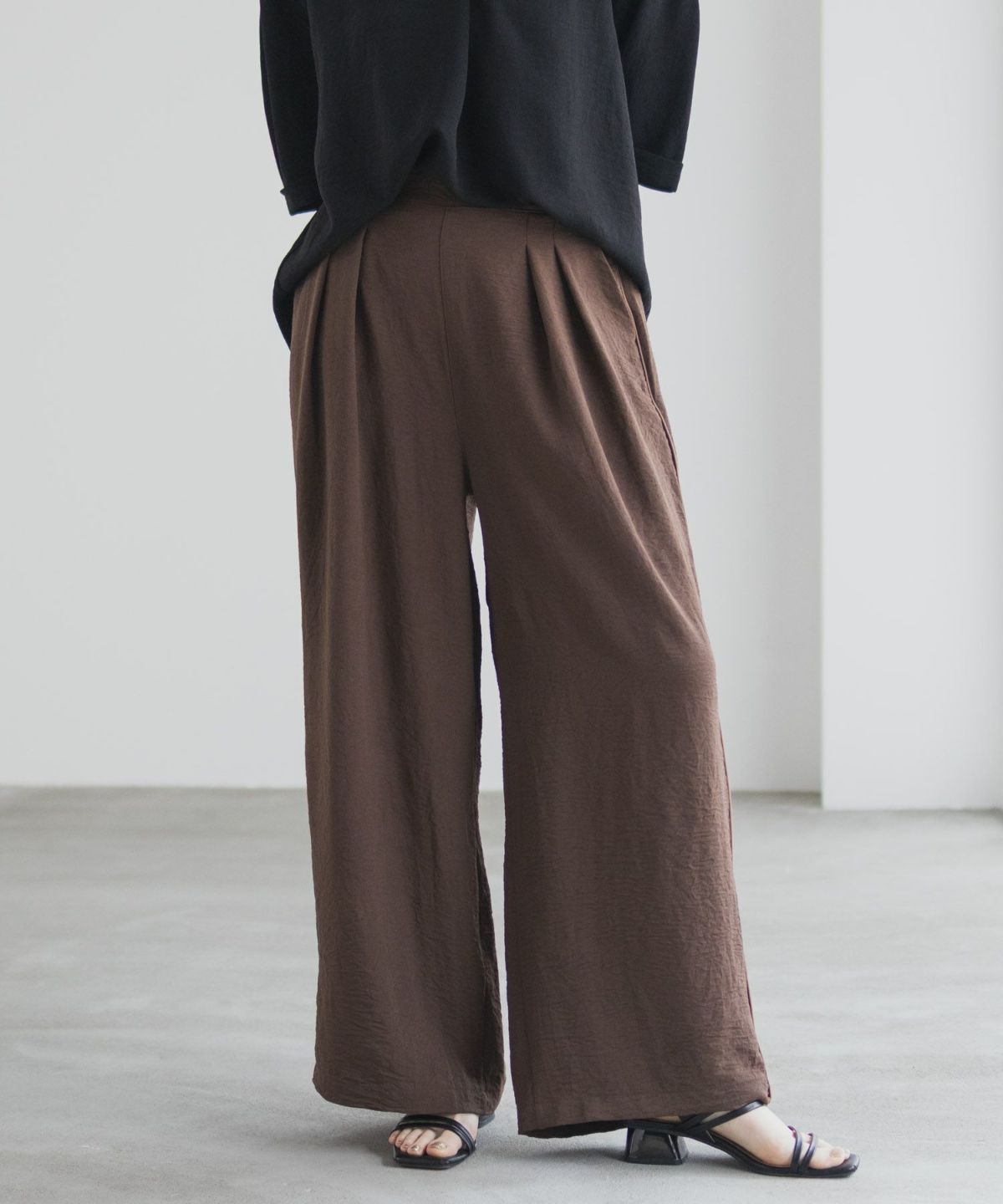 nAvy SARARI ウェーブワイドパンツ レディース