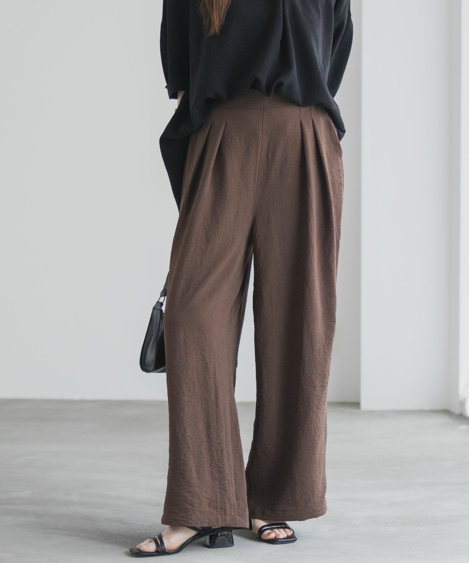 nAvy SARARI  ウェーブワイドパンツ レディース商品画像-7