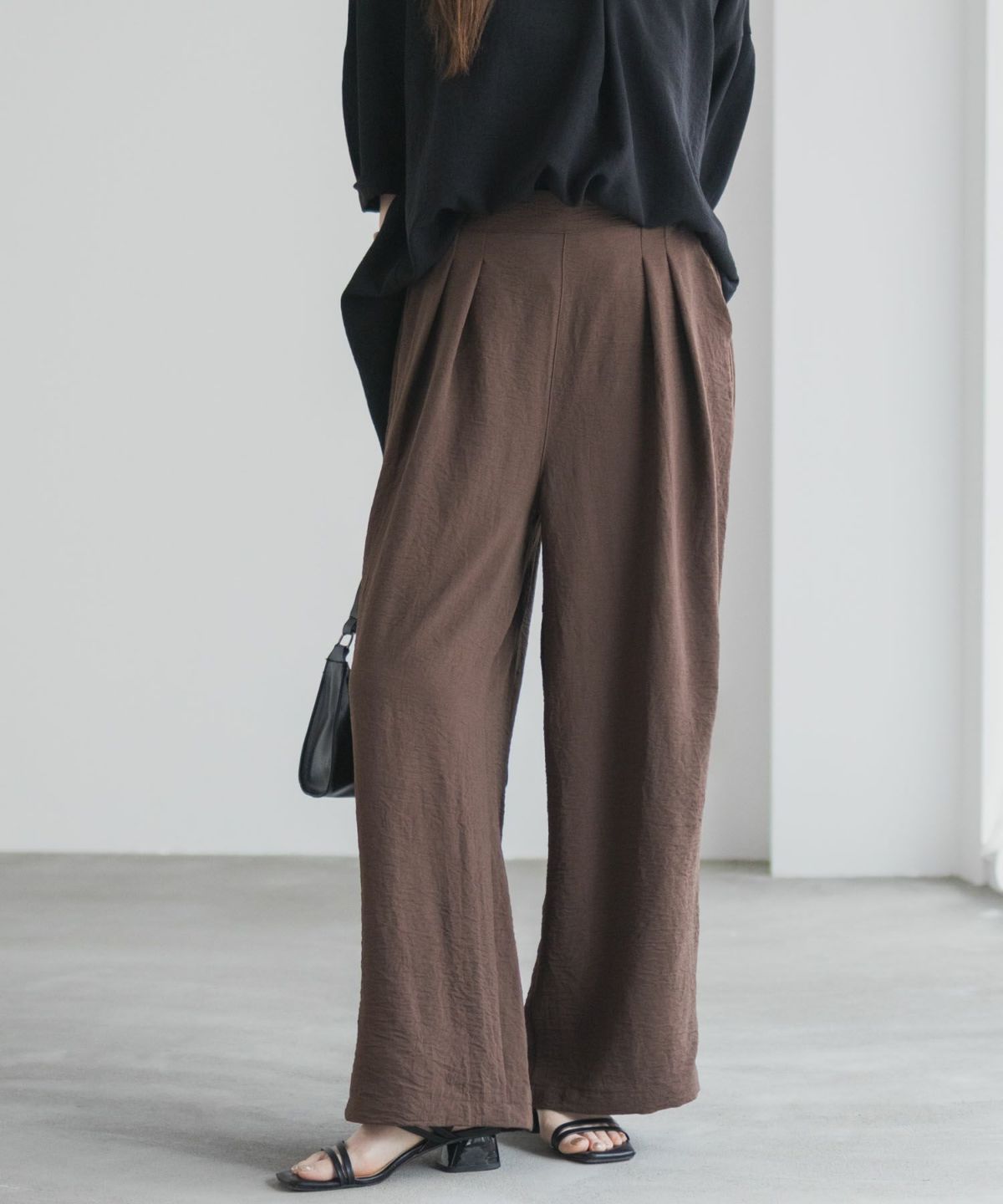 nAvy SARARI ウェーブワイドパンツ レディース