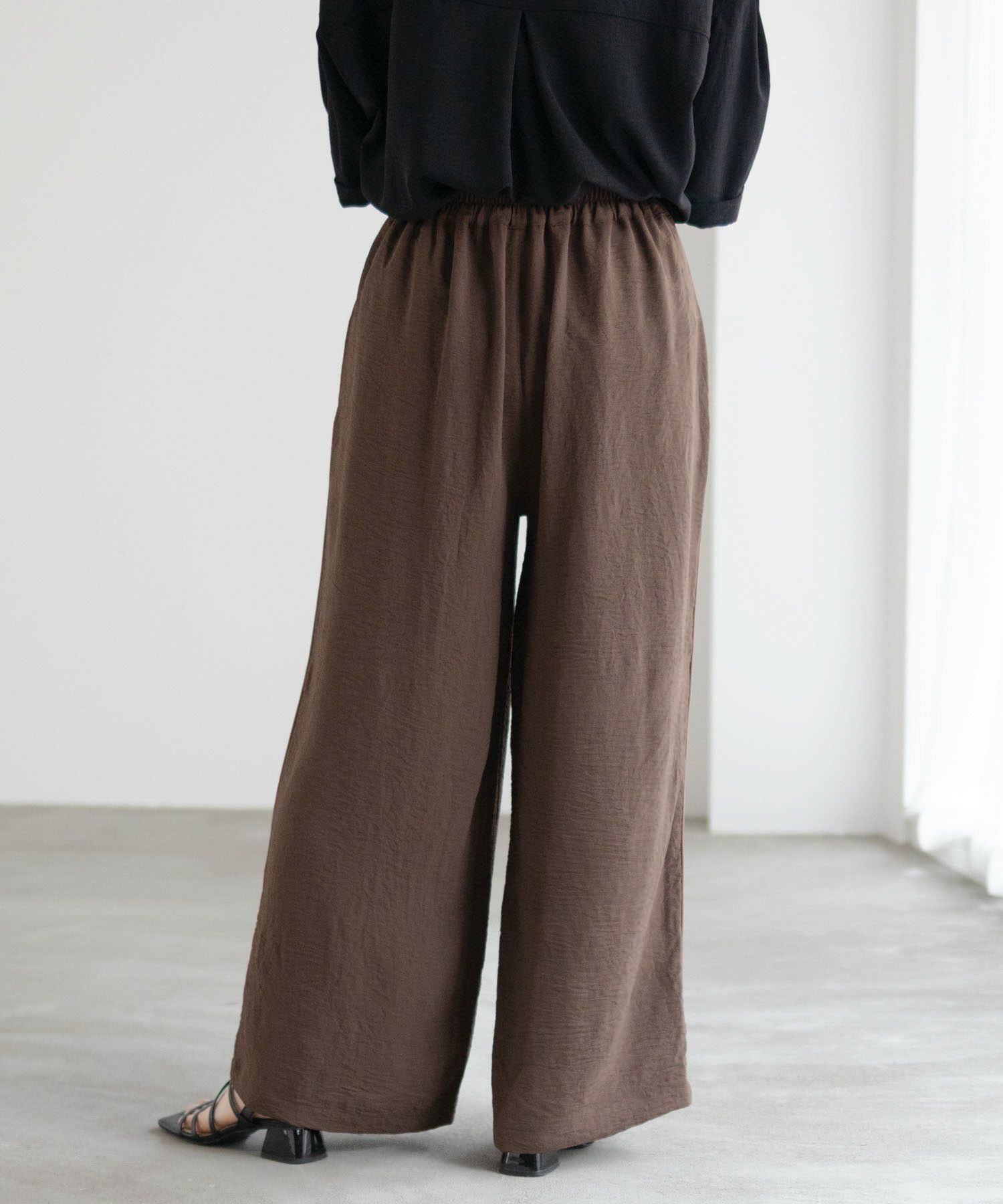 nAvy SARARI ウェーブワイドパンツ レディース