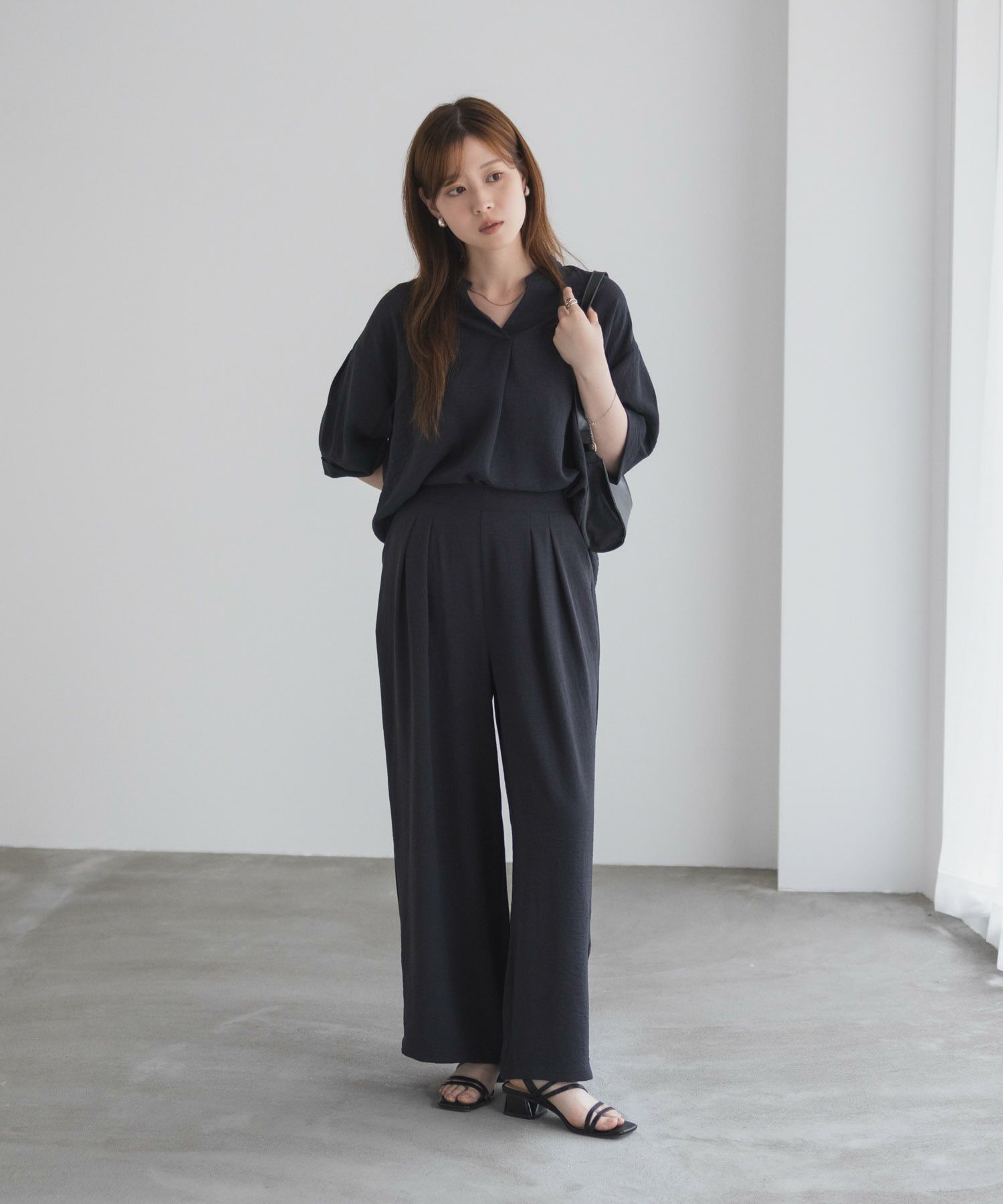nAvy SARARI  ウェーブワイドパンツ レディース商品サムネイル-15