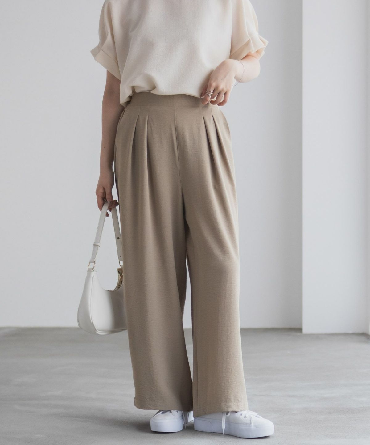 nAvy SARARI ウェーブワイドパンツ レディース