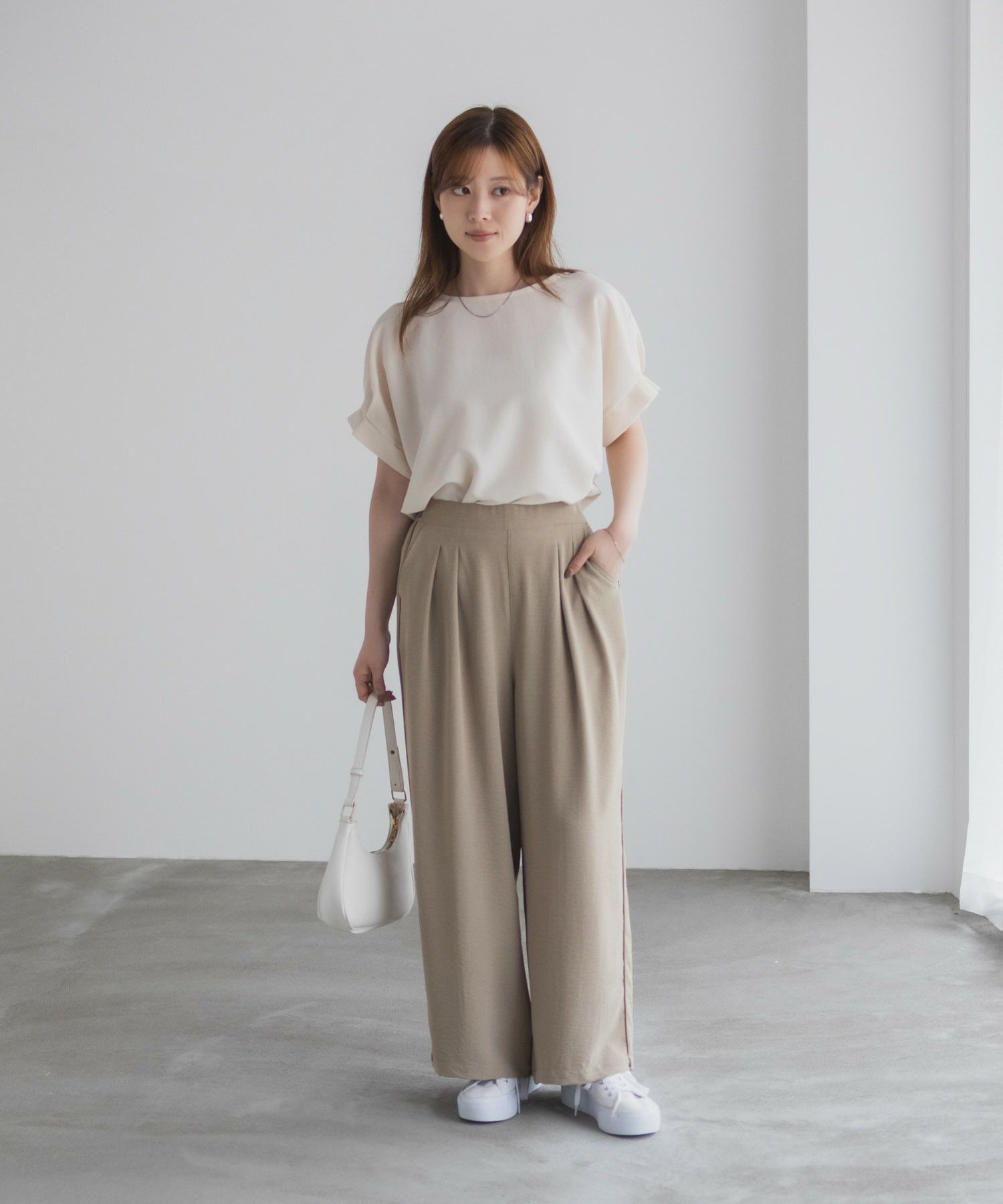 nAvy SARARI ウェーブワイドパンツ レディース