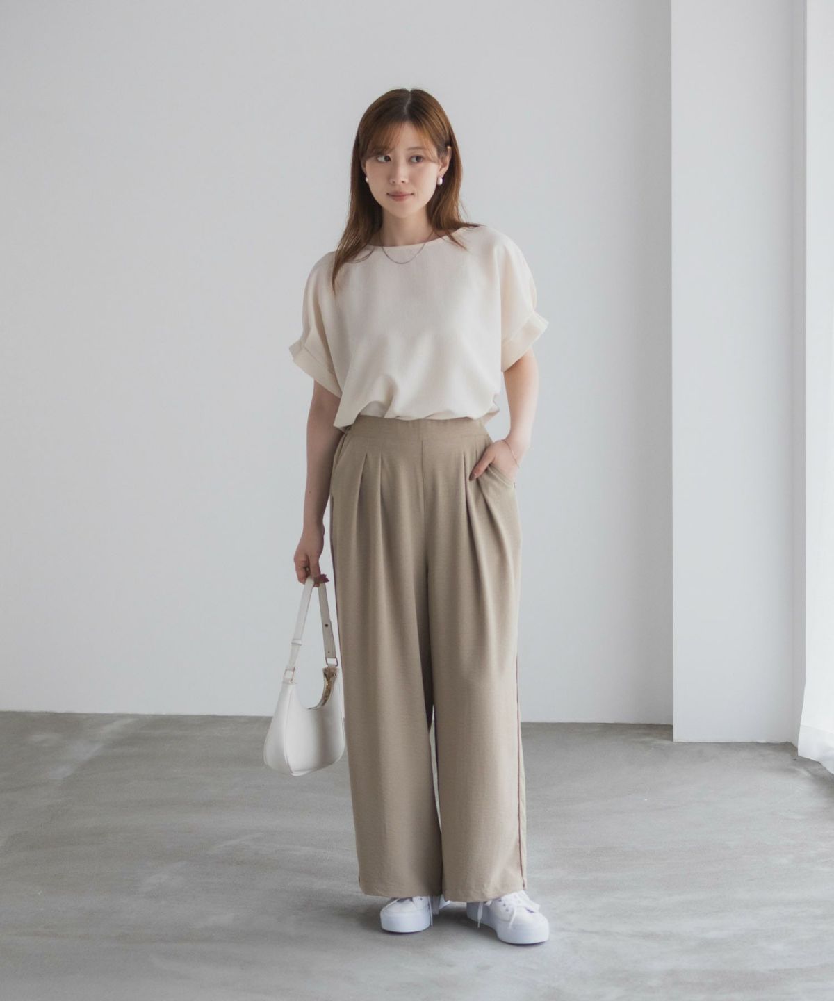 nAvy SARARI ウェーブワイドパンツ レディース