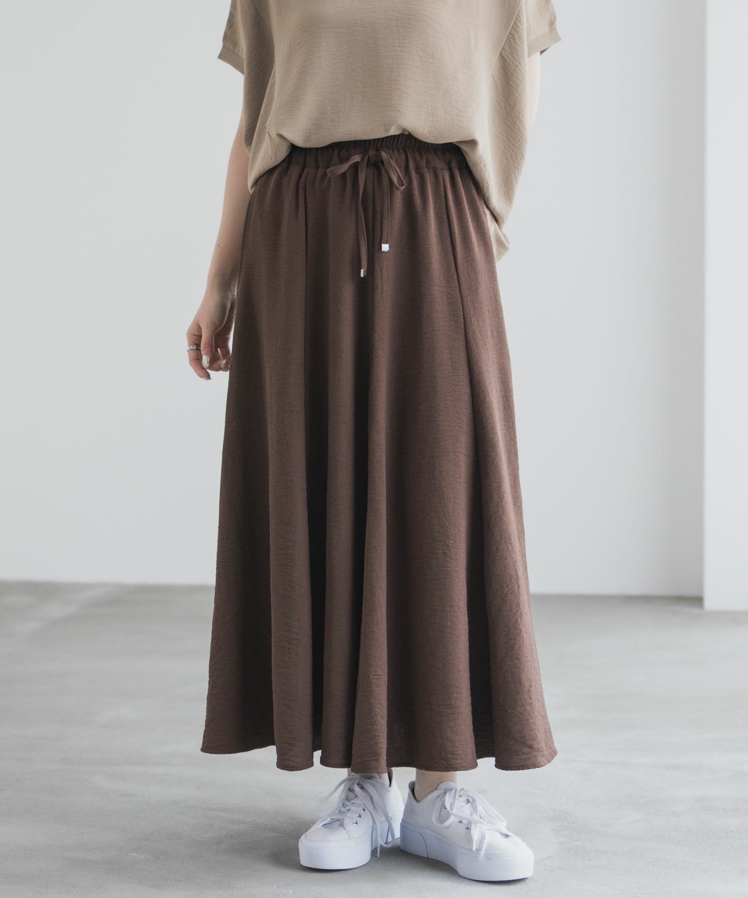 nAvy SARARI ウェーブフレアスカート レディース