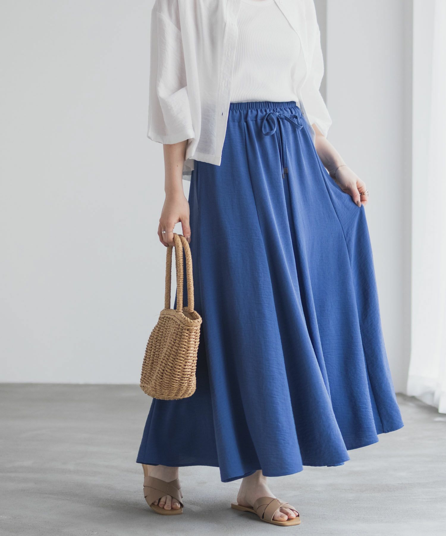 nAvy SARARI ウェーブフレアスカート レディース