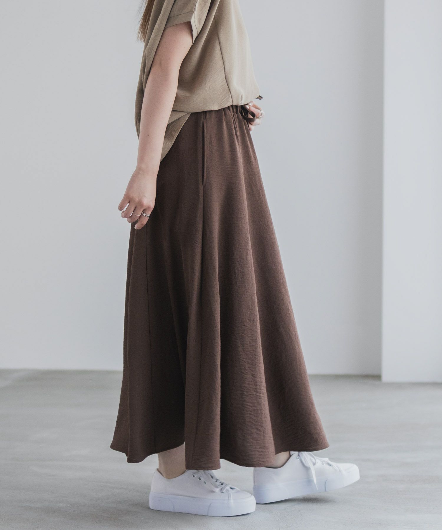nAvy SARARI ウェーブフレアスカート レディース