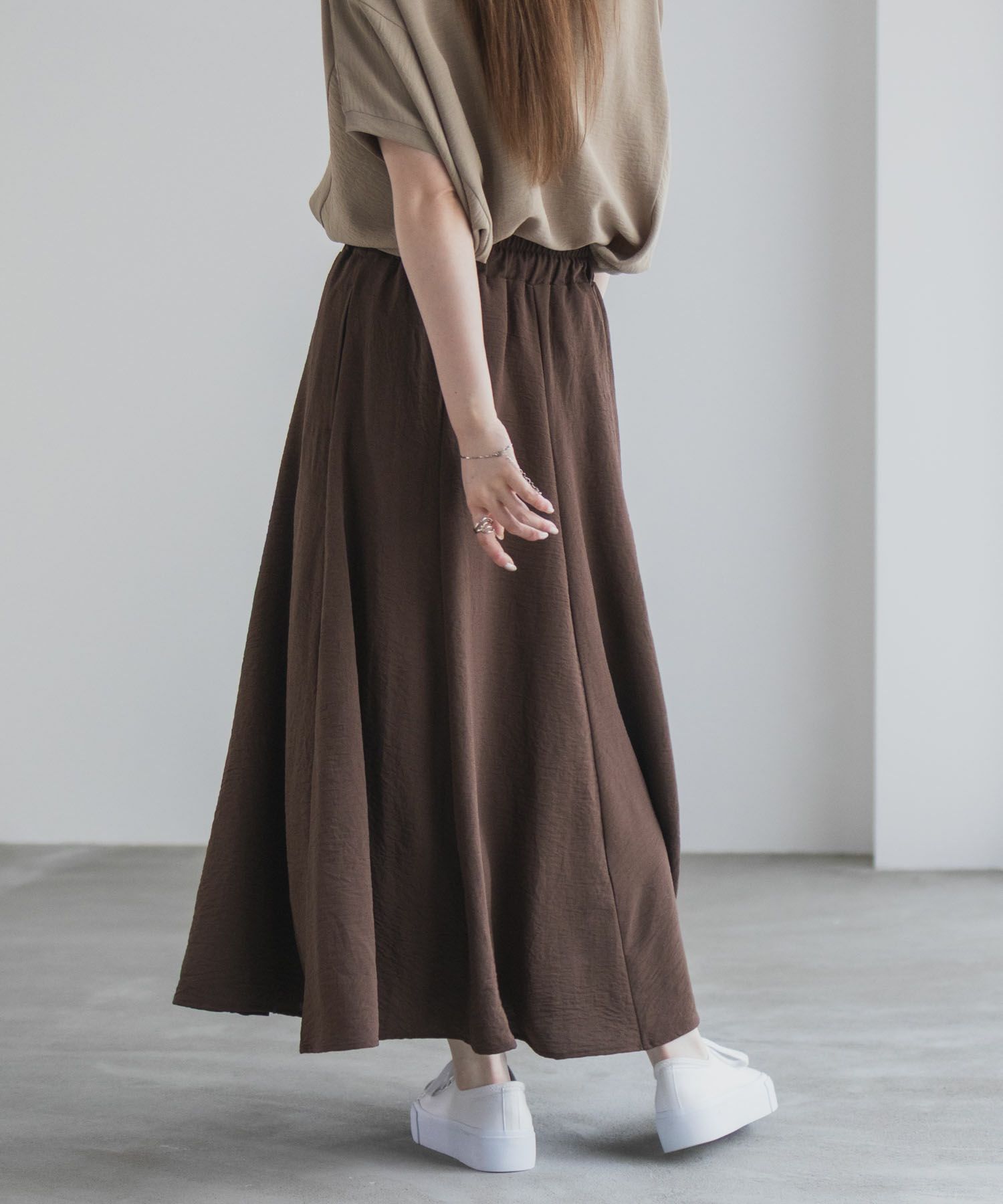 nAvy SARARI ウェーブフレアスカート レディース