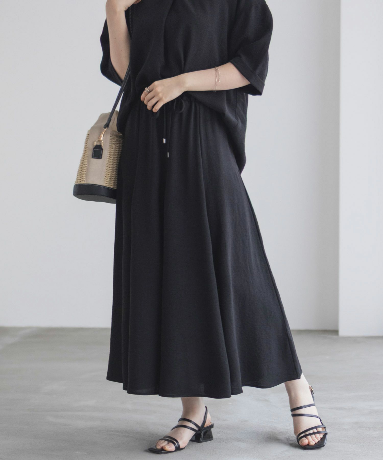 nAvy SARARI ウェーブフレアスカート レディース