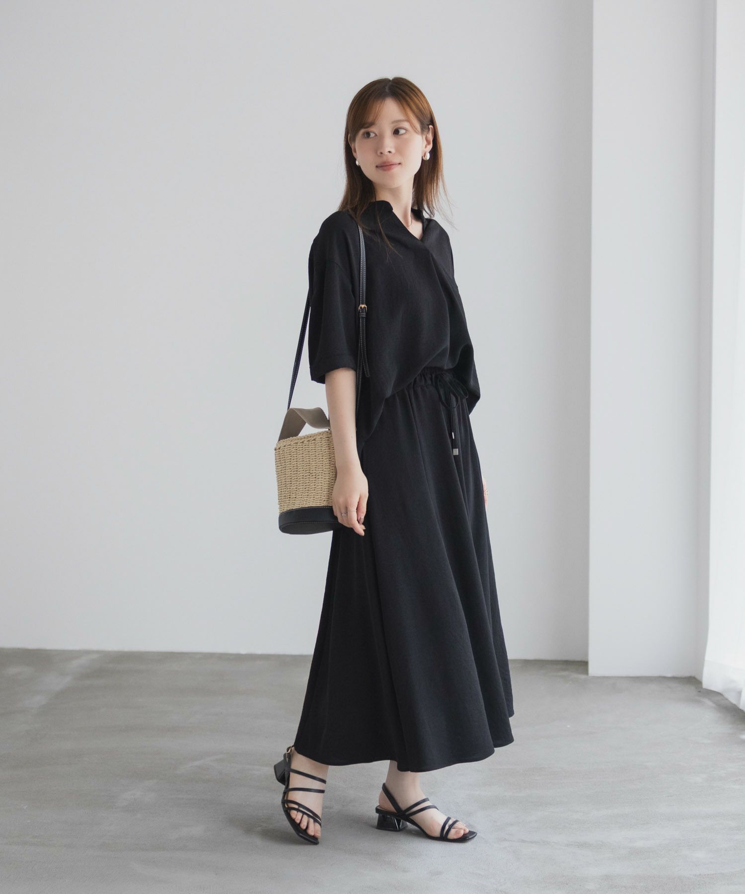 nAvy SARARI ウェーブフレアスカート レディース
