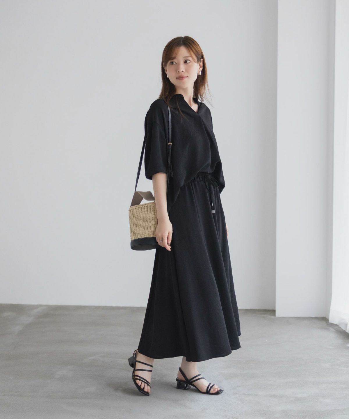 nAvy SARARI ウェーブフレアスカート レディース