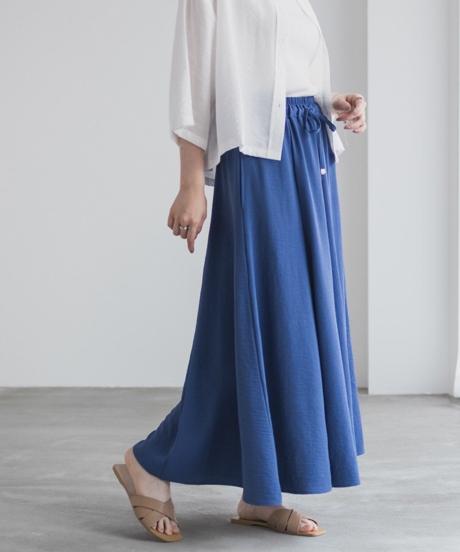 nAvy SARARI ウェーブフレアスカート レディース