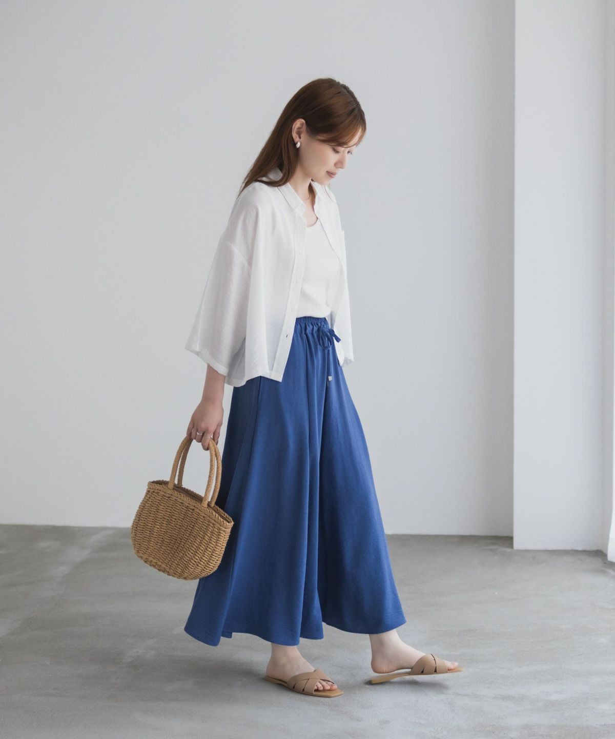 nAvy SARARI ウェーブフレアスカート レディース