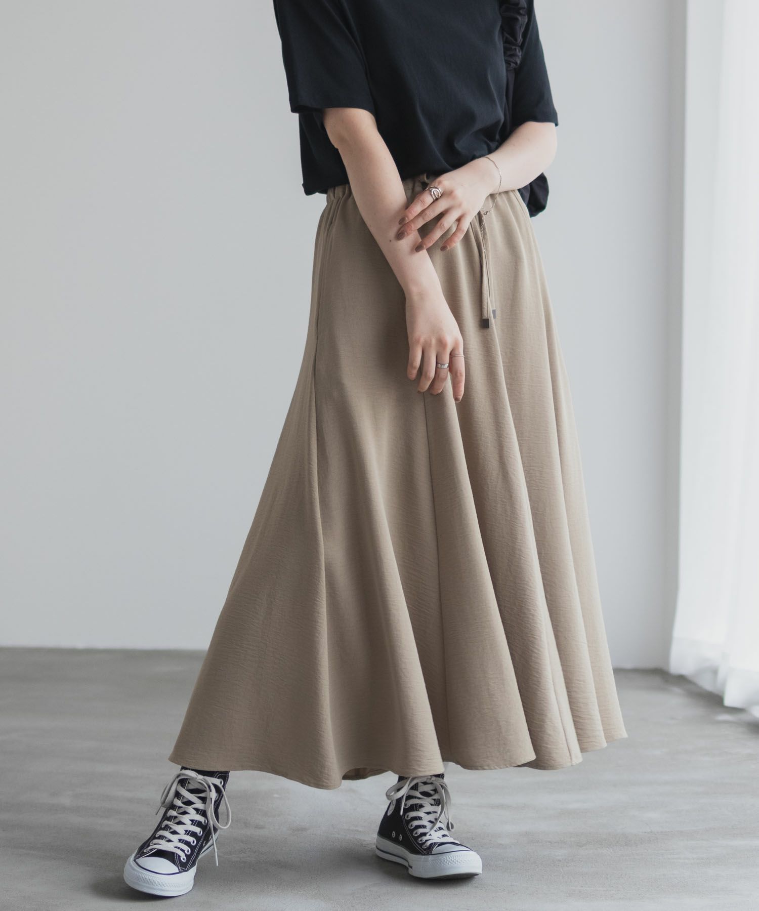 nAvy SARARI ウェーブフレアスカート レディース商品画像-19