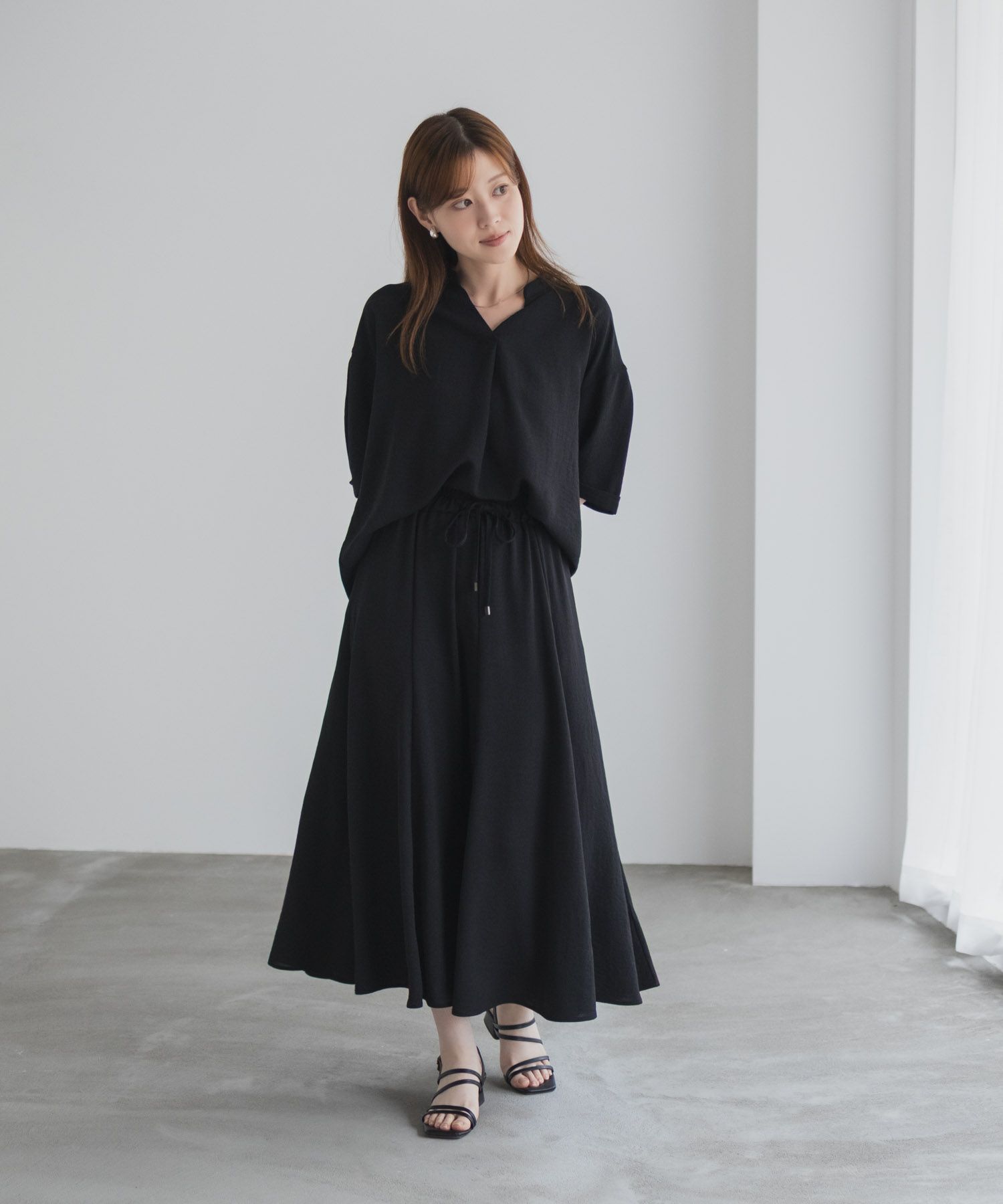 nAvy SARARI  ウェーブフレアスカート レディース商品画像-32