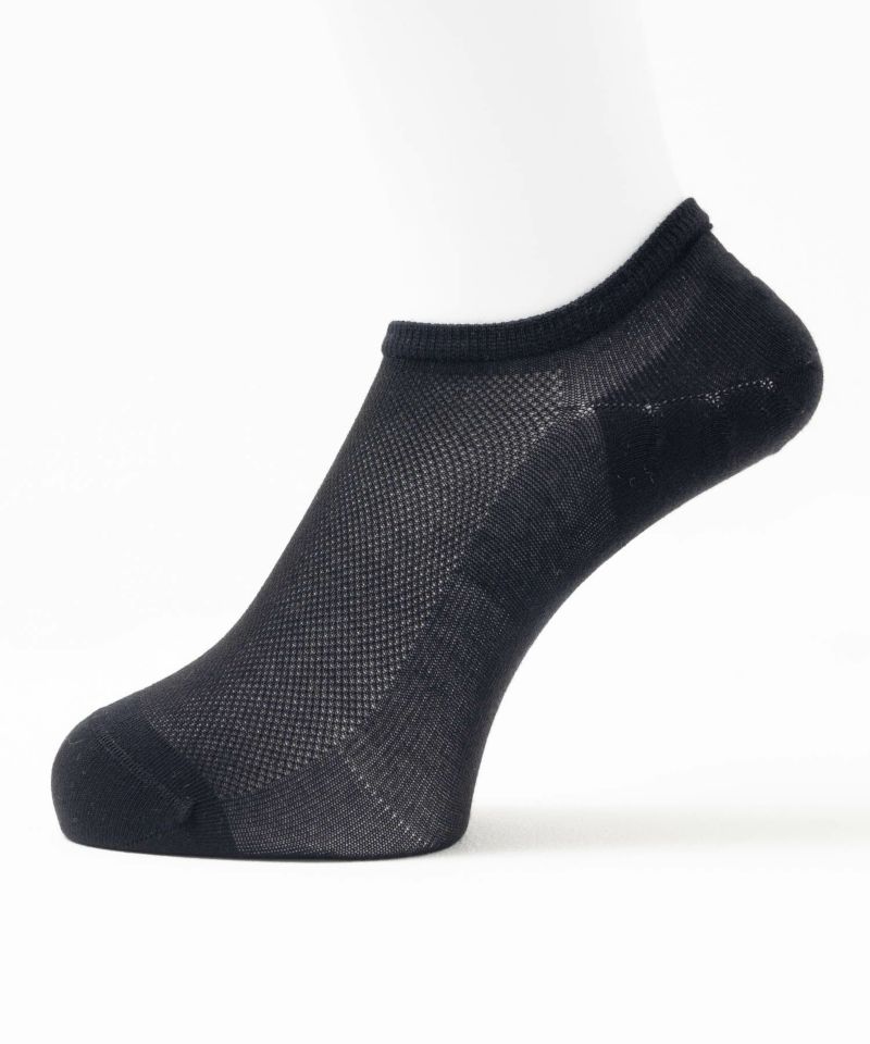 NAVY  スニーカーインソックス 薄手 無地メッシュ メンズ商品画像-1