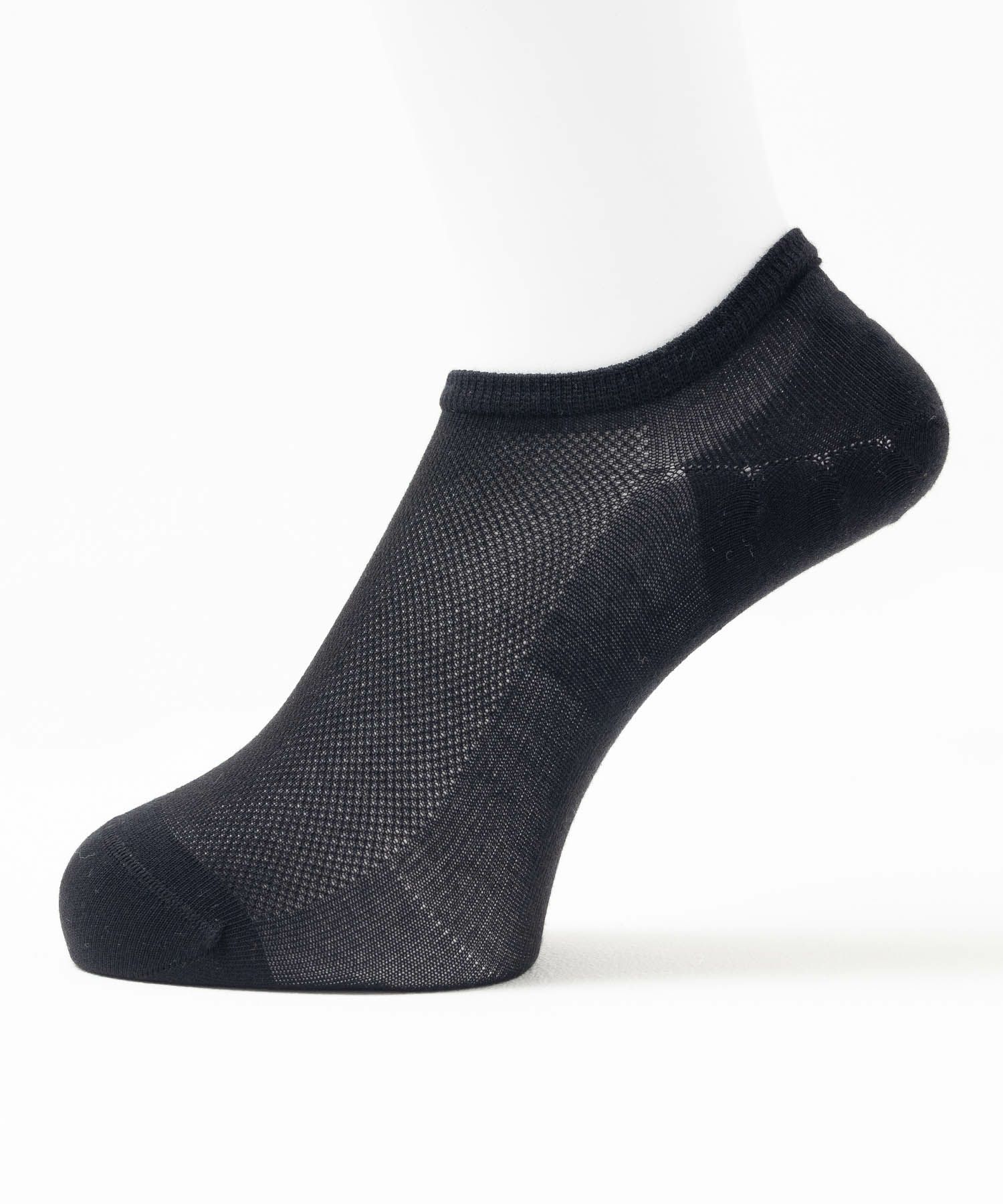 NAVY スニーカーインソックス 薄手 無地メッシュ メンズ