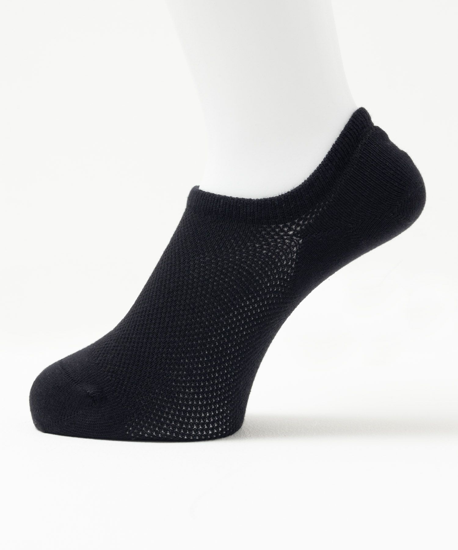 NAVY  スニーカーインソックス 総メッシュ 無地 メンズ商品画像-1