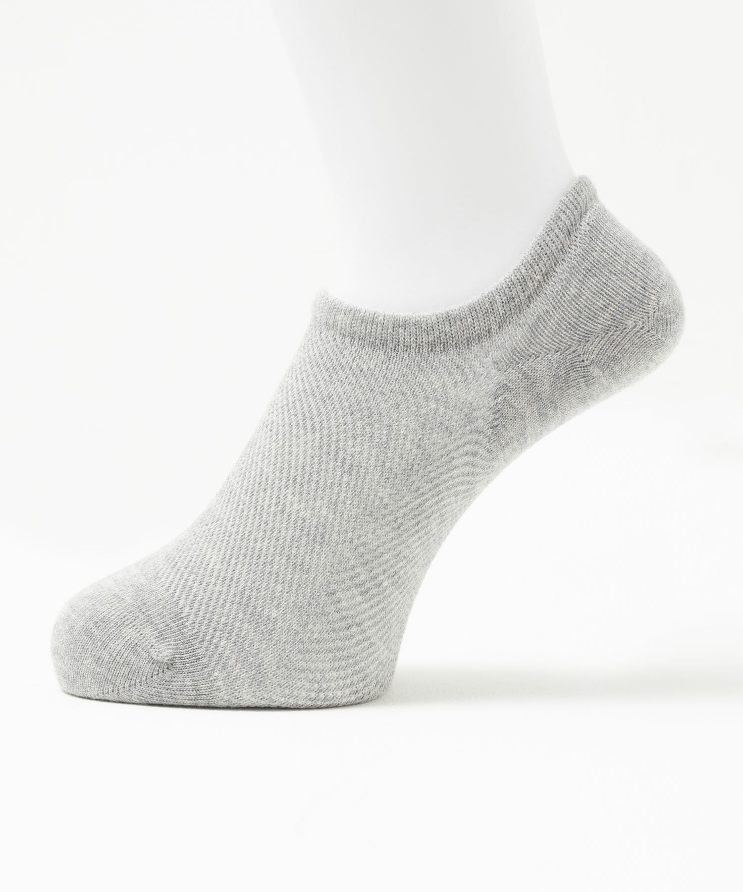 NAVY  スニーカーインソックス 総メッシュ 無地 メンズ商品画像-2