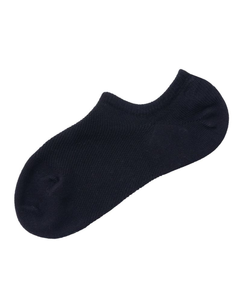 NAVY  スニーカーインソックス 総メッシュ 無地 メンズ商品画像-3