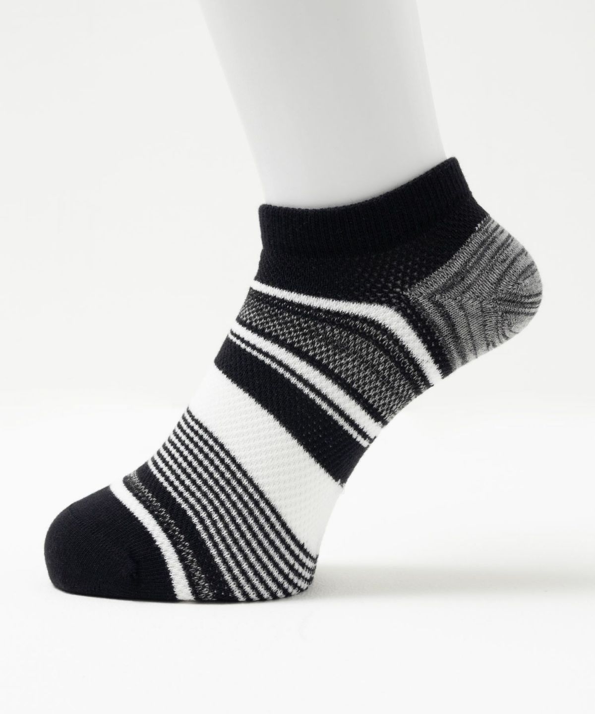 NAVY アンクルソックス カノコメッシュボーダー メンズ