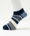 NAVY アンクルソックス カノコメッシュボーダー メンズ