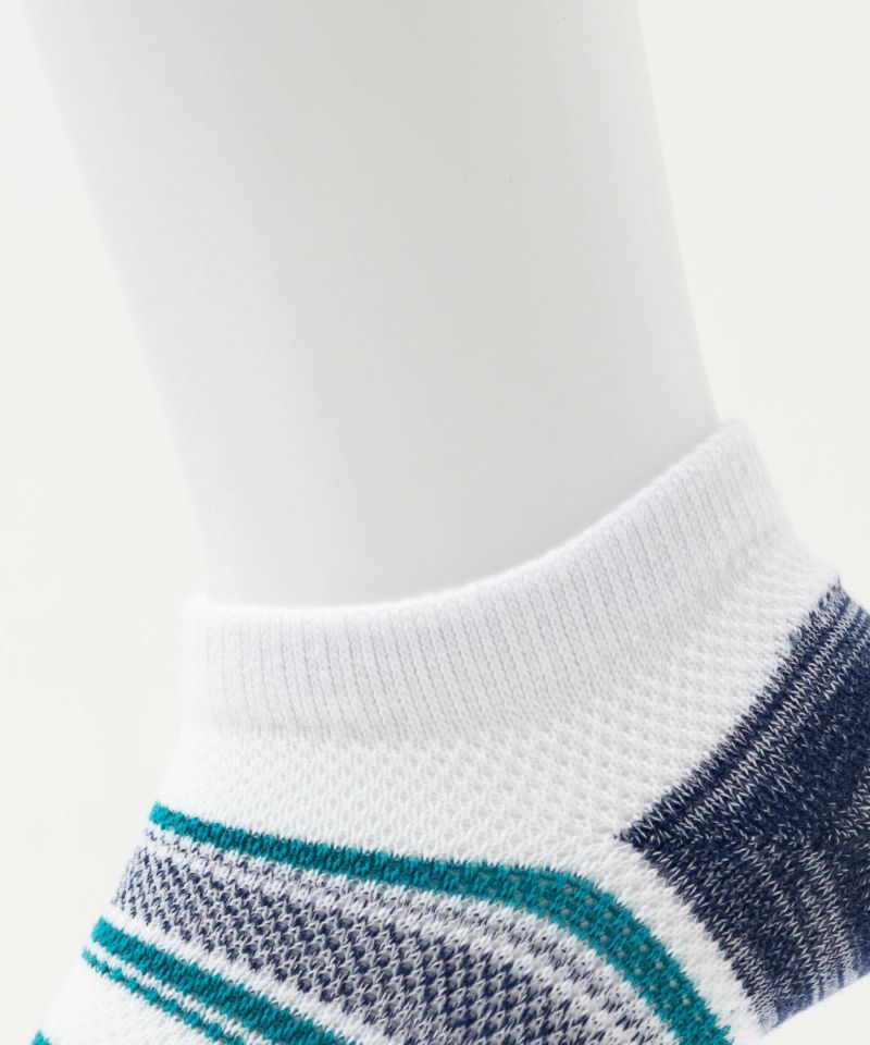 NAVY  アンクルソックス カノコメッシュボーダー メンズ商品画像-8
