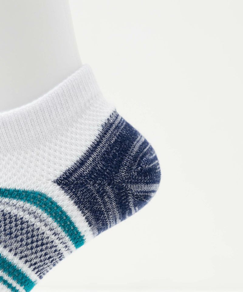 NAVY  アンクルソックス カノコメッシュボーダー メンズ商品画像-9