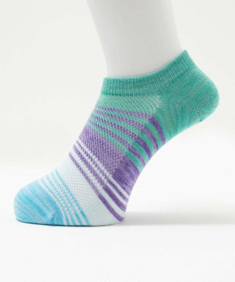 NAVY  アンクルソックス グラデーションメッシュ メンズ商品画像-3