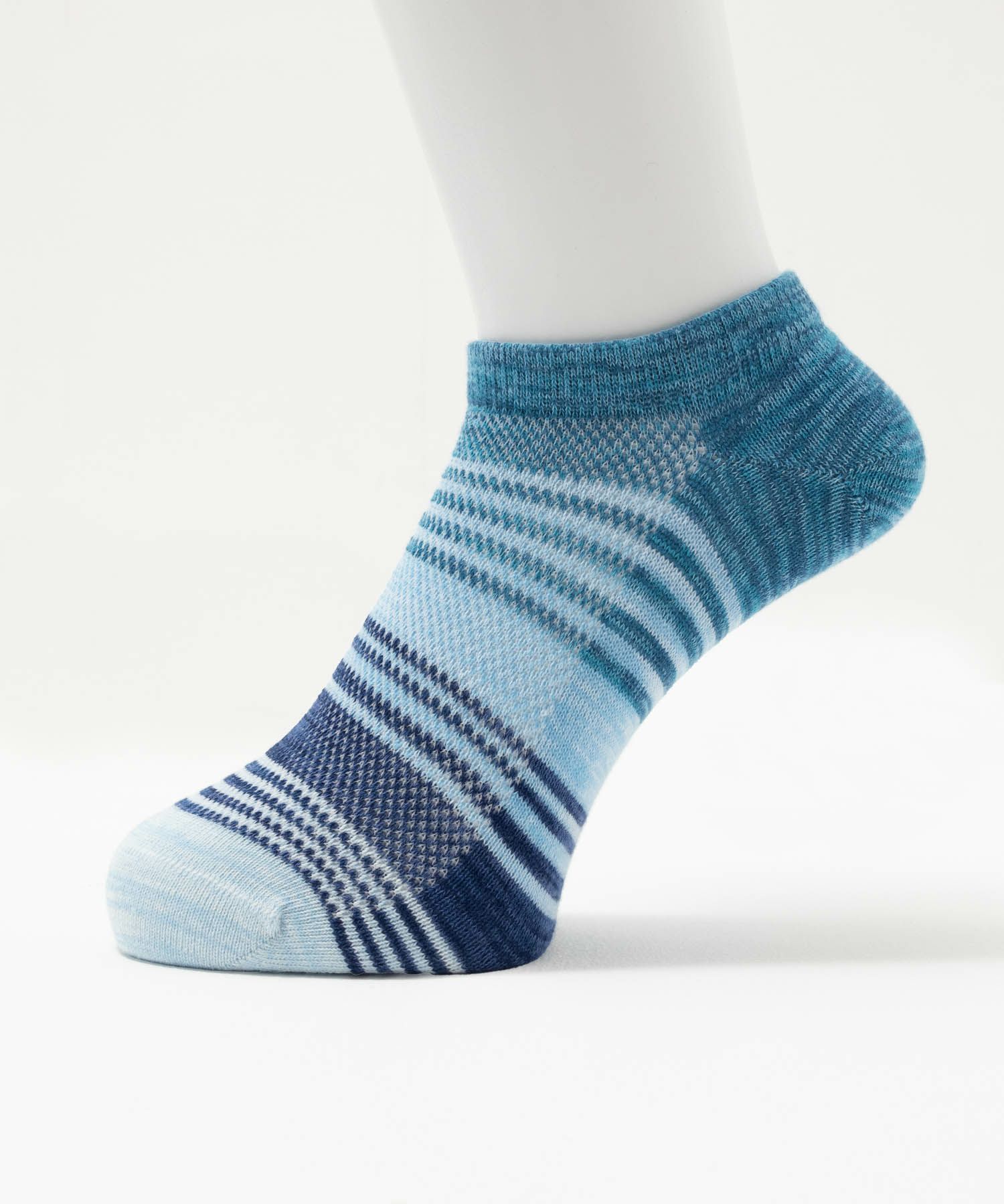 NAVY  アンクルソックス グラデーションメッシュ メンズ商品画像-4