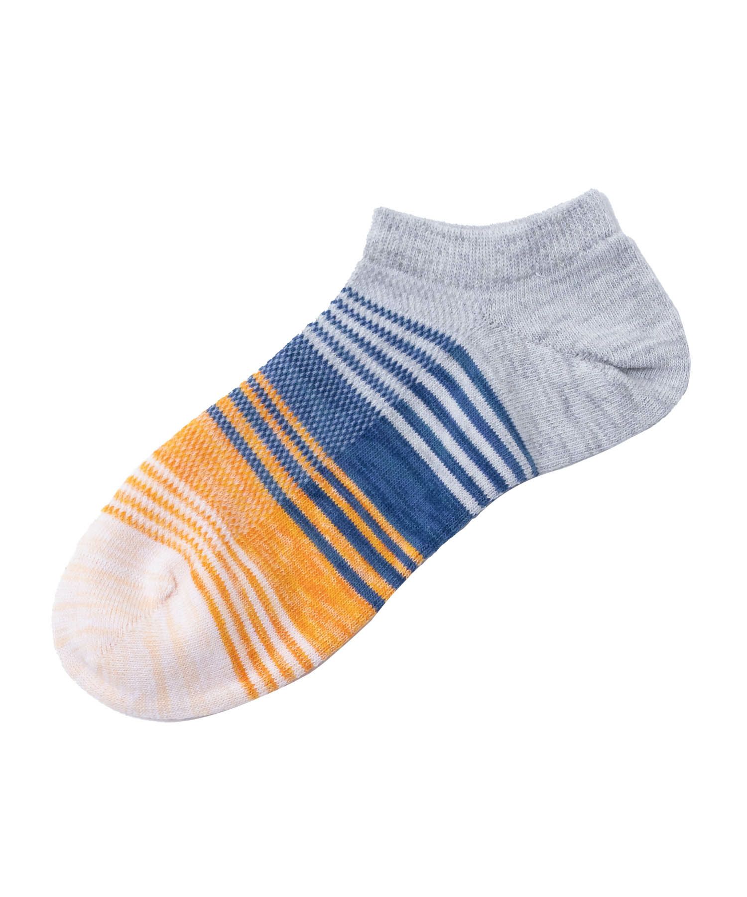 NAVY  アンクルソックス グラデーションメッシュ メンズ商品サムネイル-5