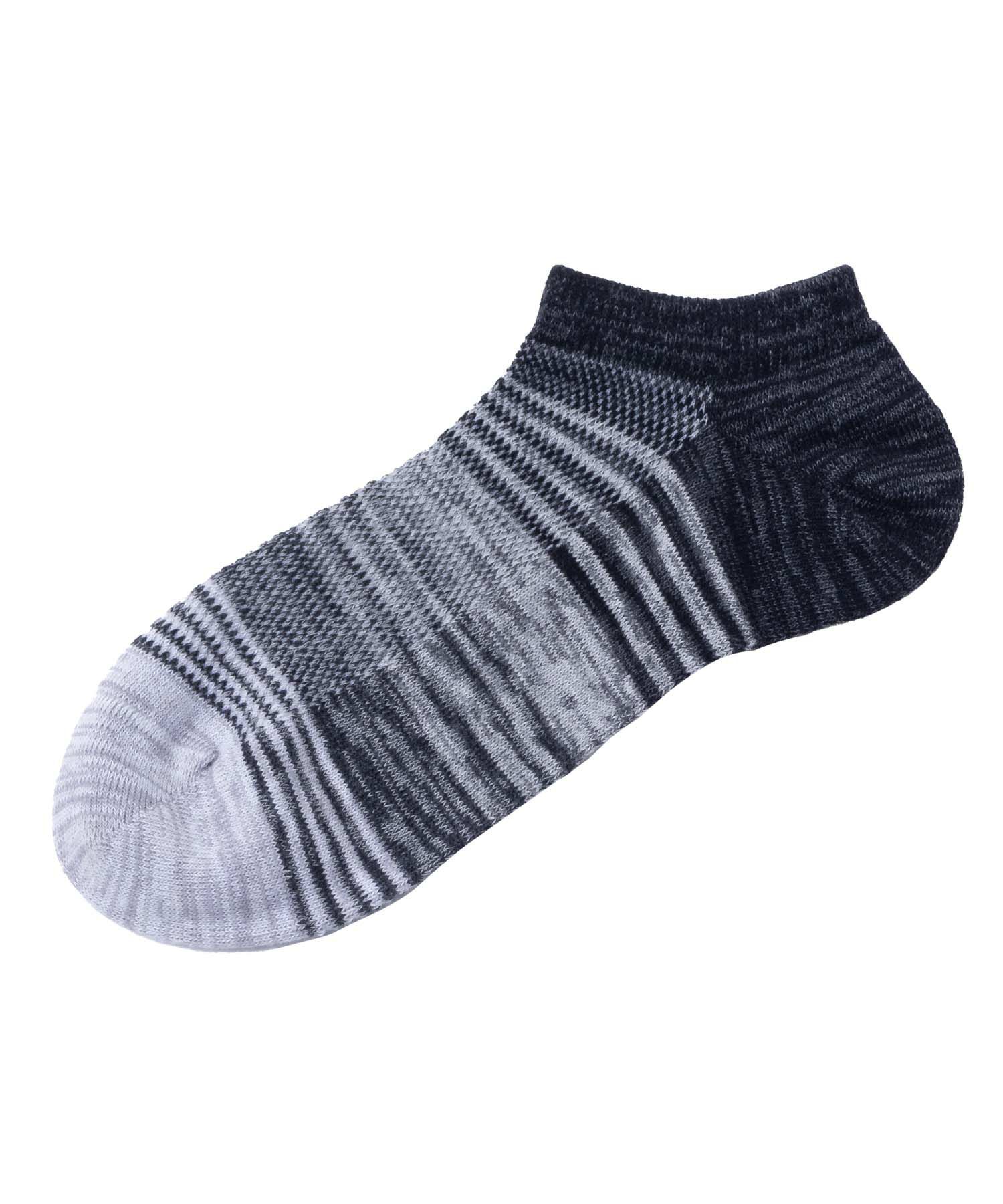 NAVY  アンクルソックス グラデーションメッシュ メンズ商品画像-6